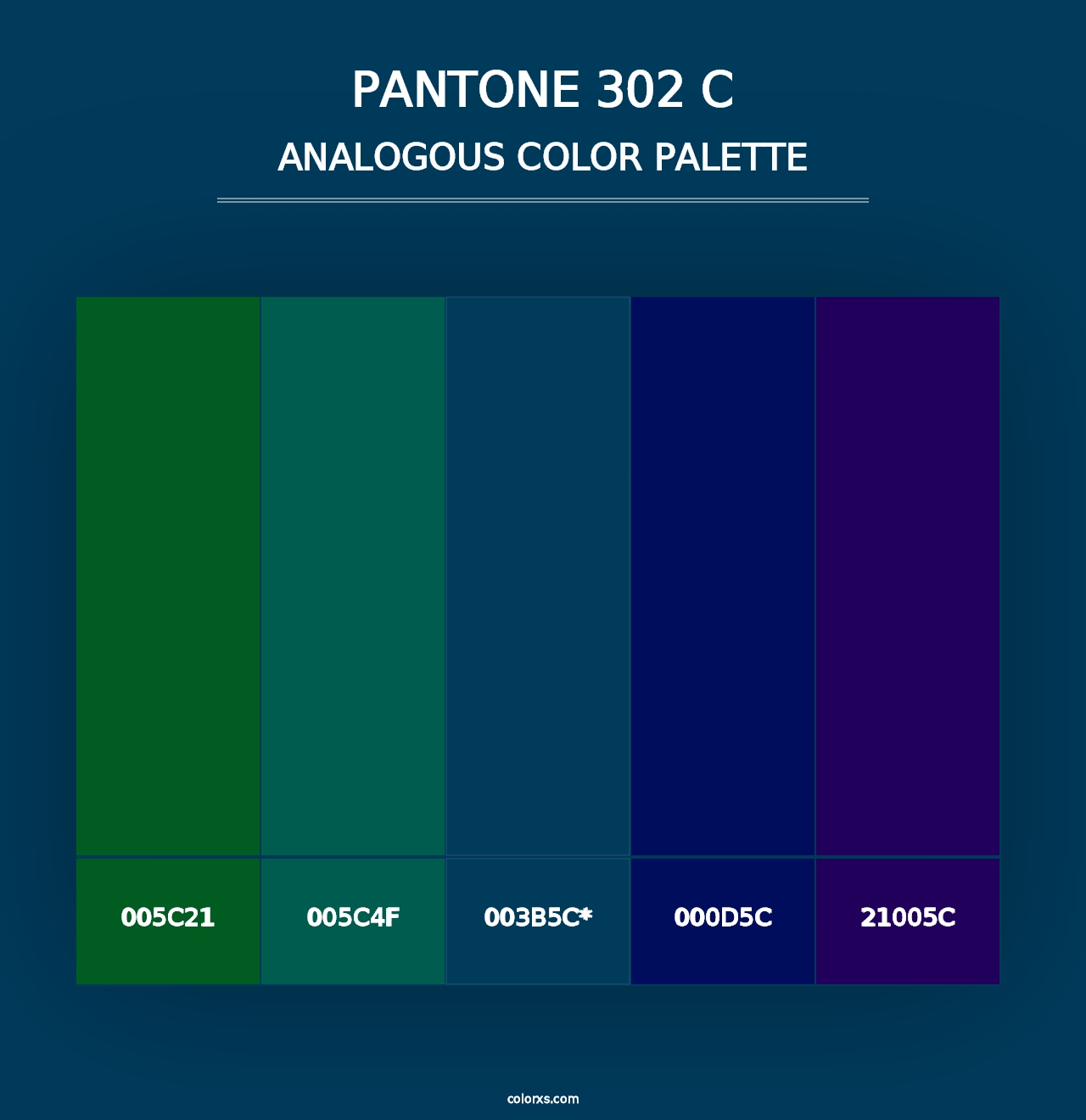 PANTONE 302 C - Analogous Color Palette