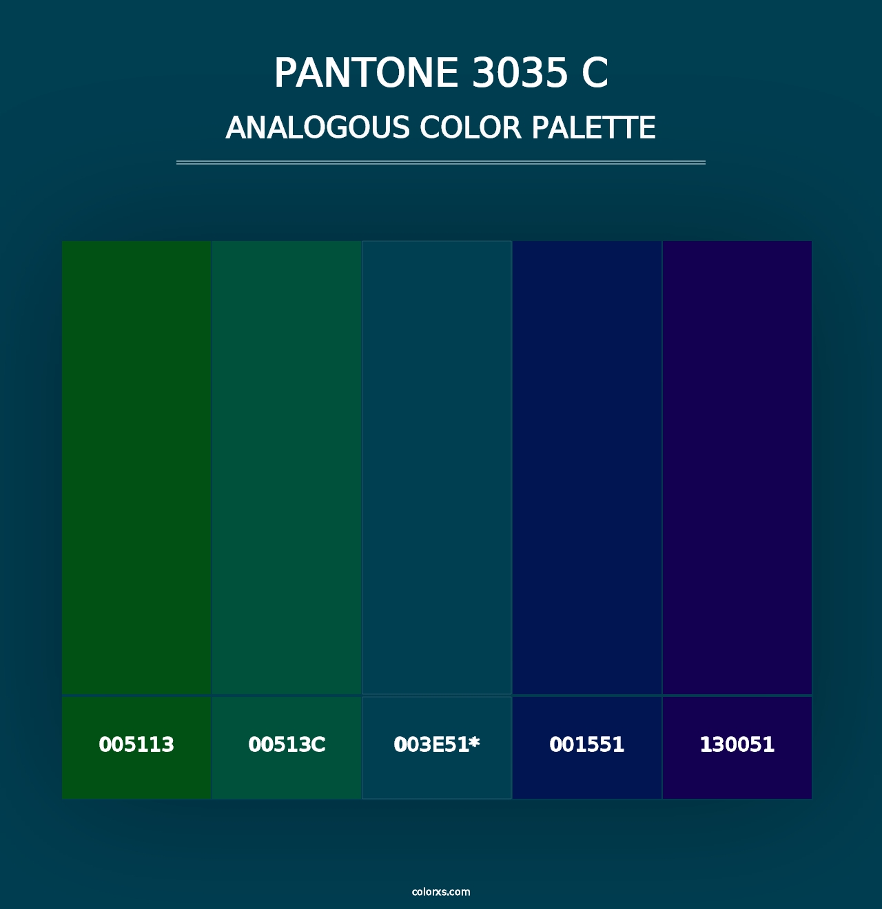 PANTONE 3035 C - Analogous Color Palette