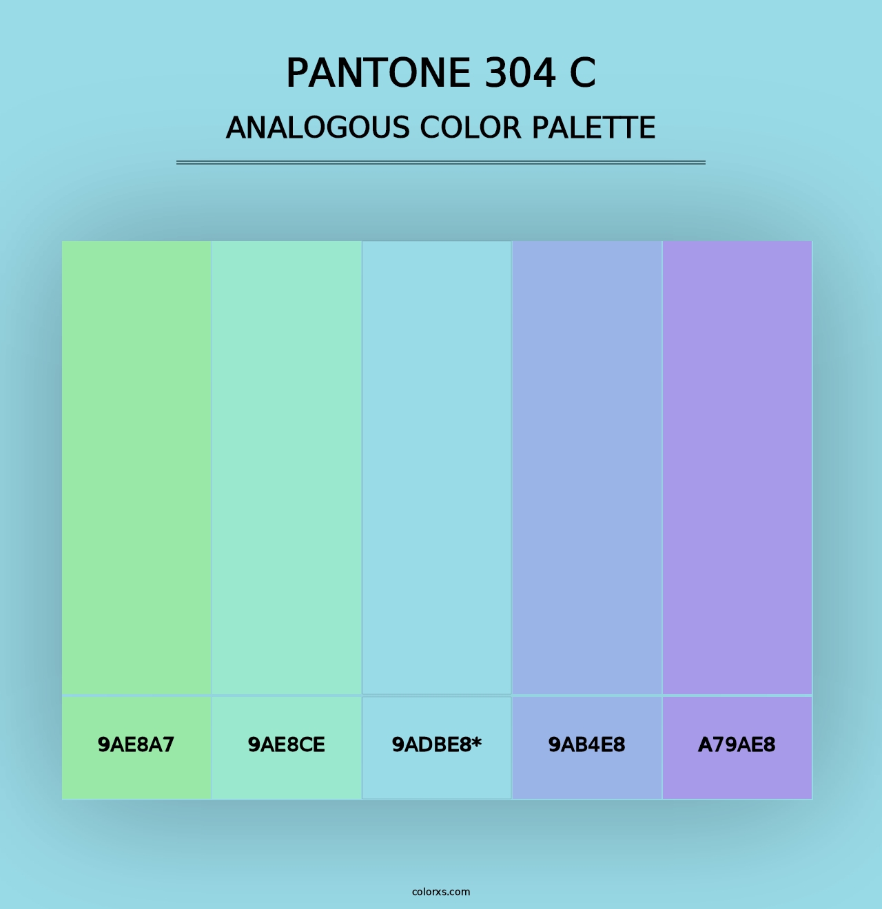 PANTONE 304 C - Analogous Color Palette