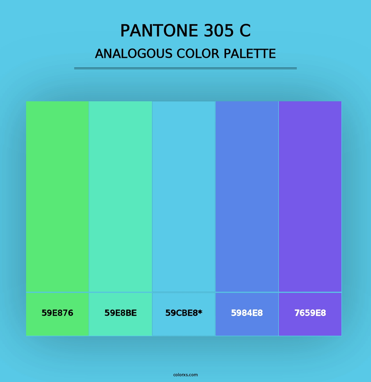 PANTONE 305 C - Analogous Color Palette