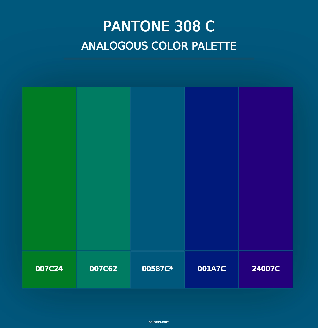 PANTONE 308 C - Analogous Color Palette