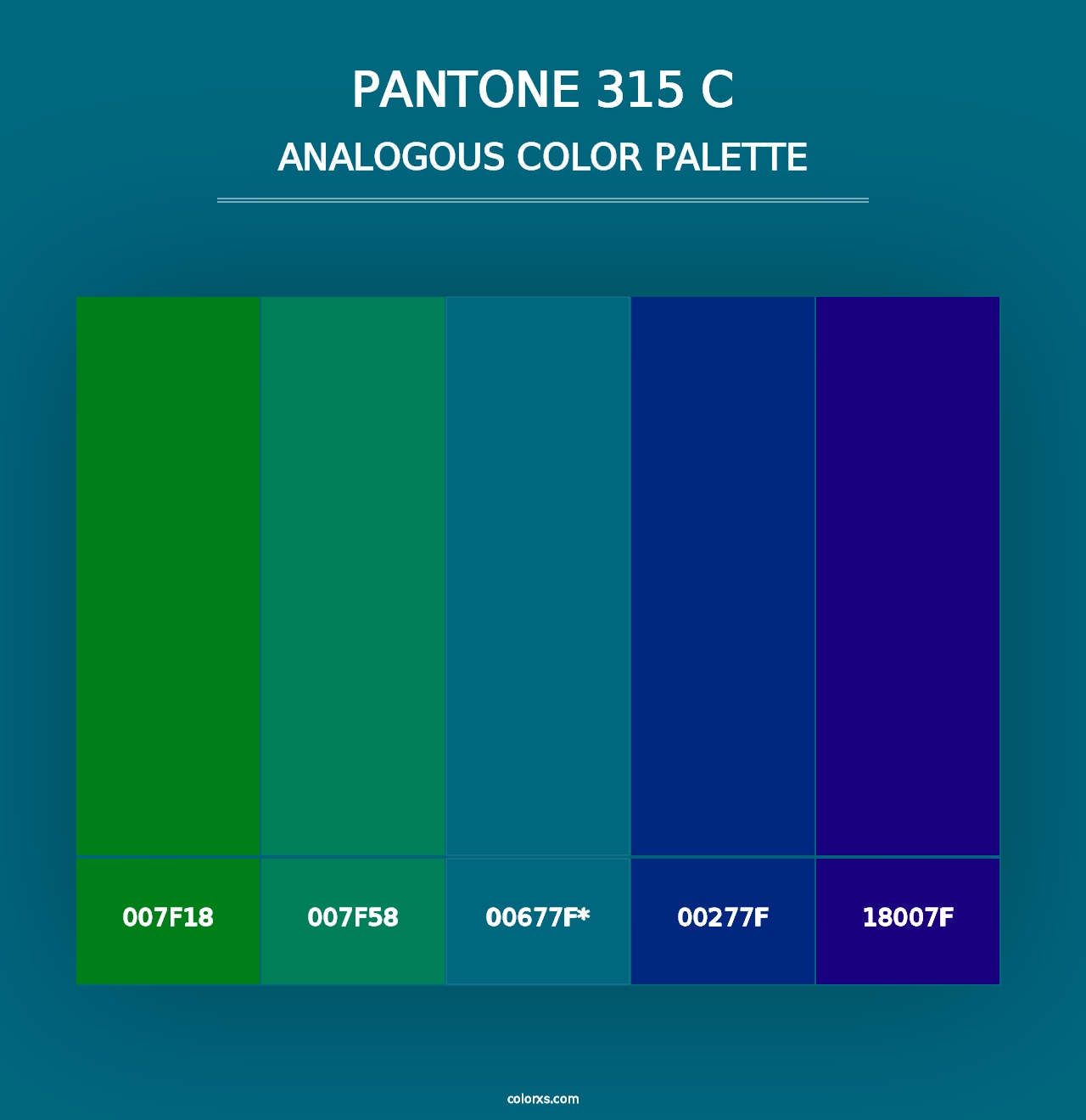 PANTONE 315 C - Analogous Color Palette