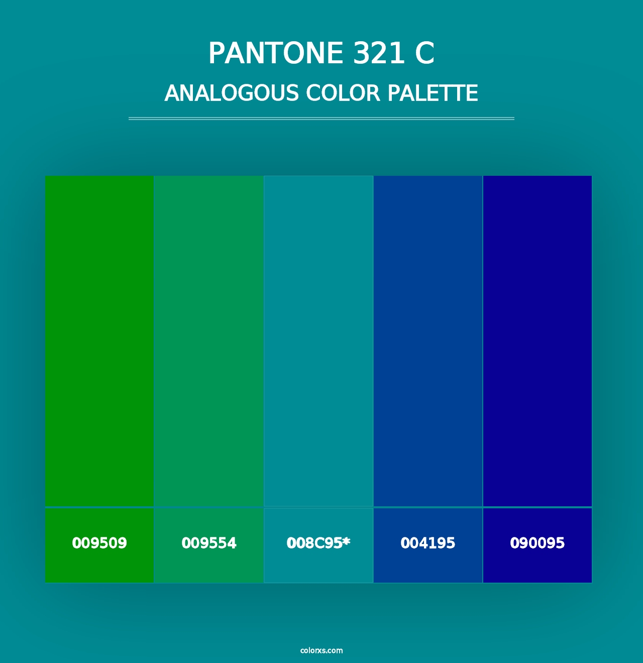 PANTONE 321 C - Analogous Color Palette