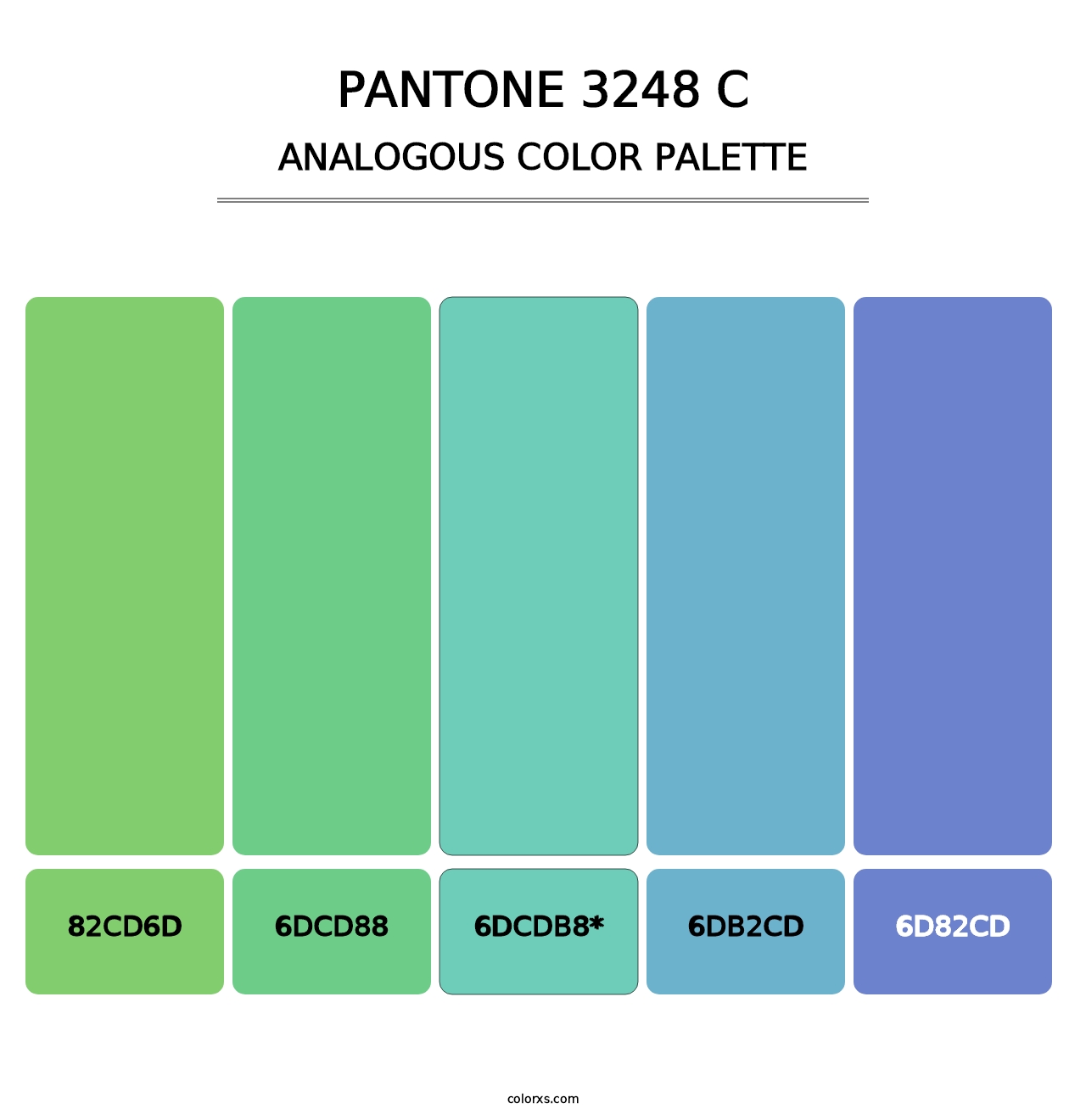 PANTONE 3248 C - Analogous Color Palette