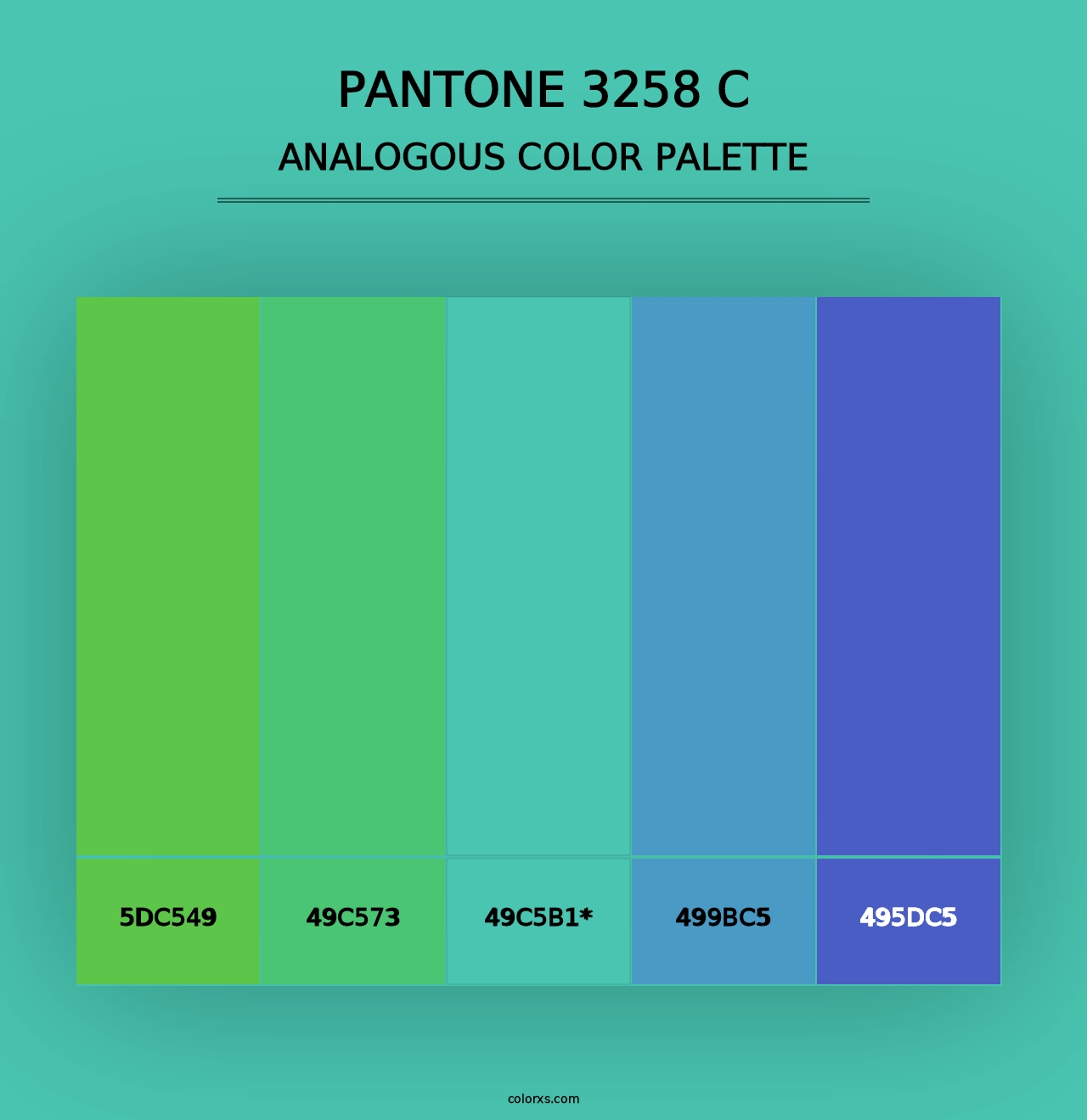 PANTONE 3258 C - Analogous Color Palette