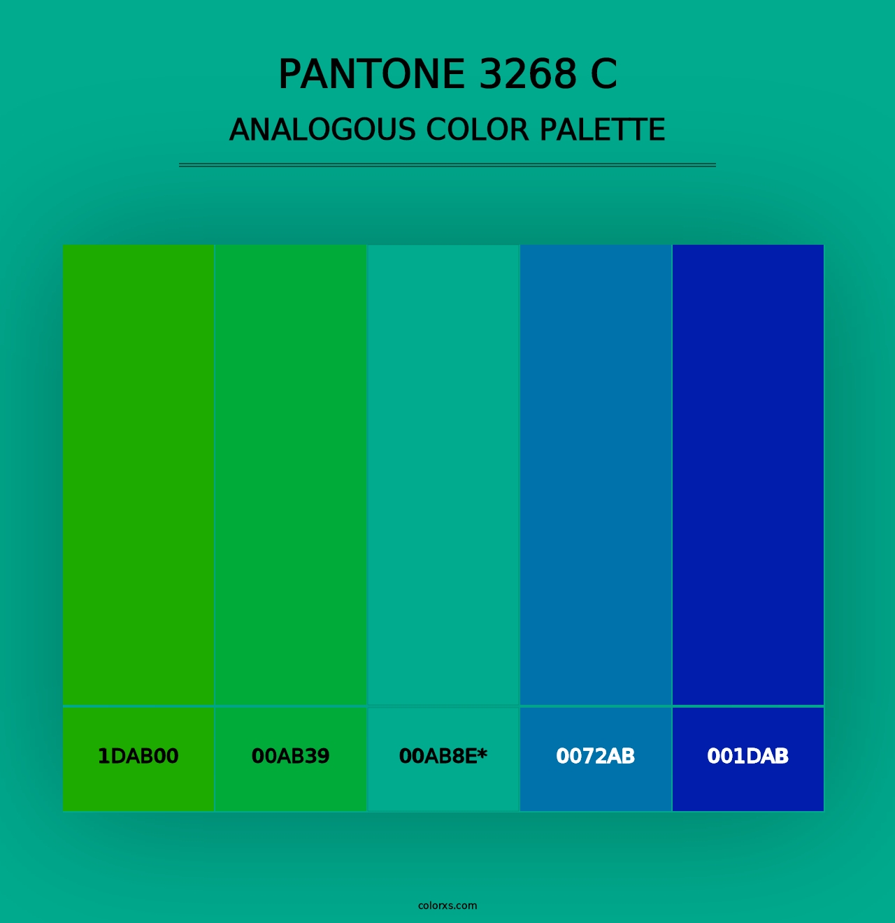 PANTONE 3268 C - Analogous Color Palette