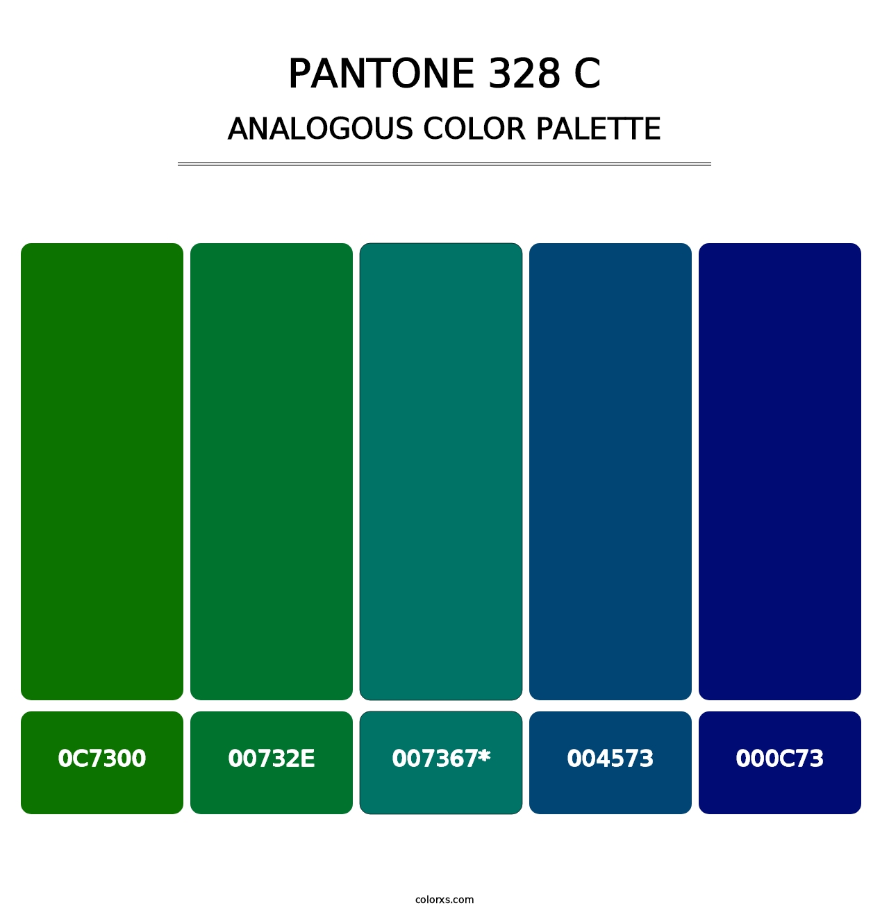 PANTONE 328 C - Analogous Color Palette