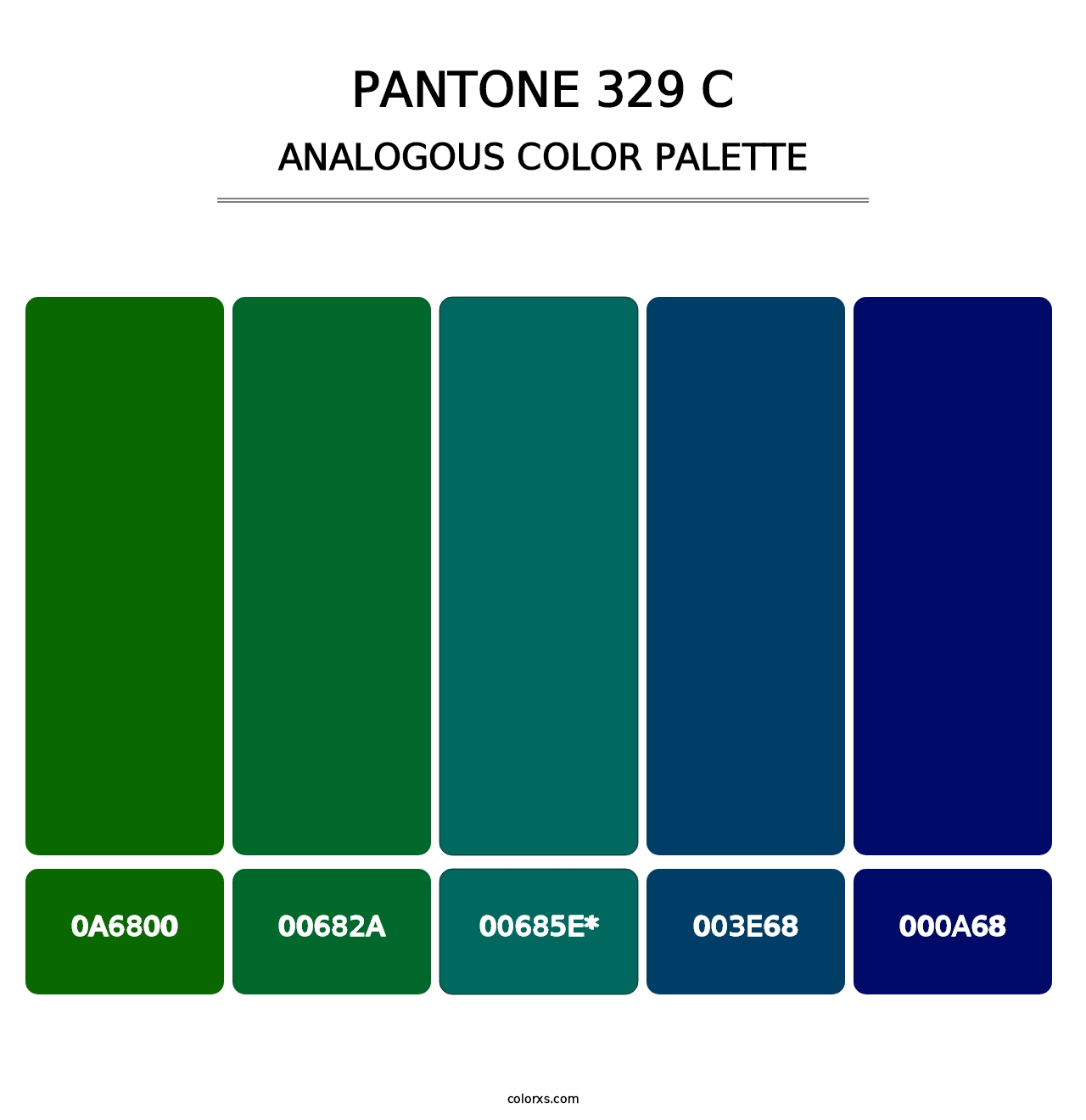 PANTONE 329 C - Analogous Color Palette