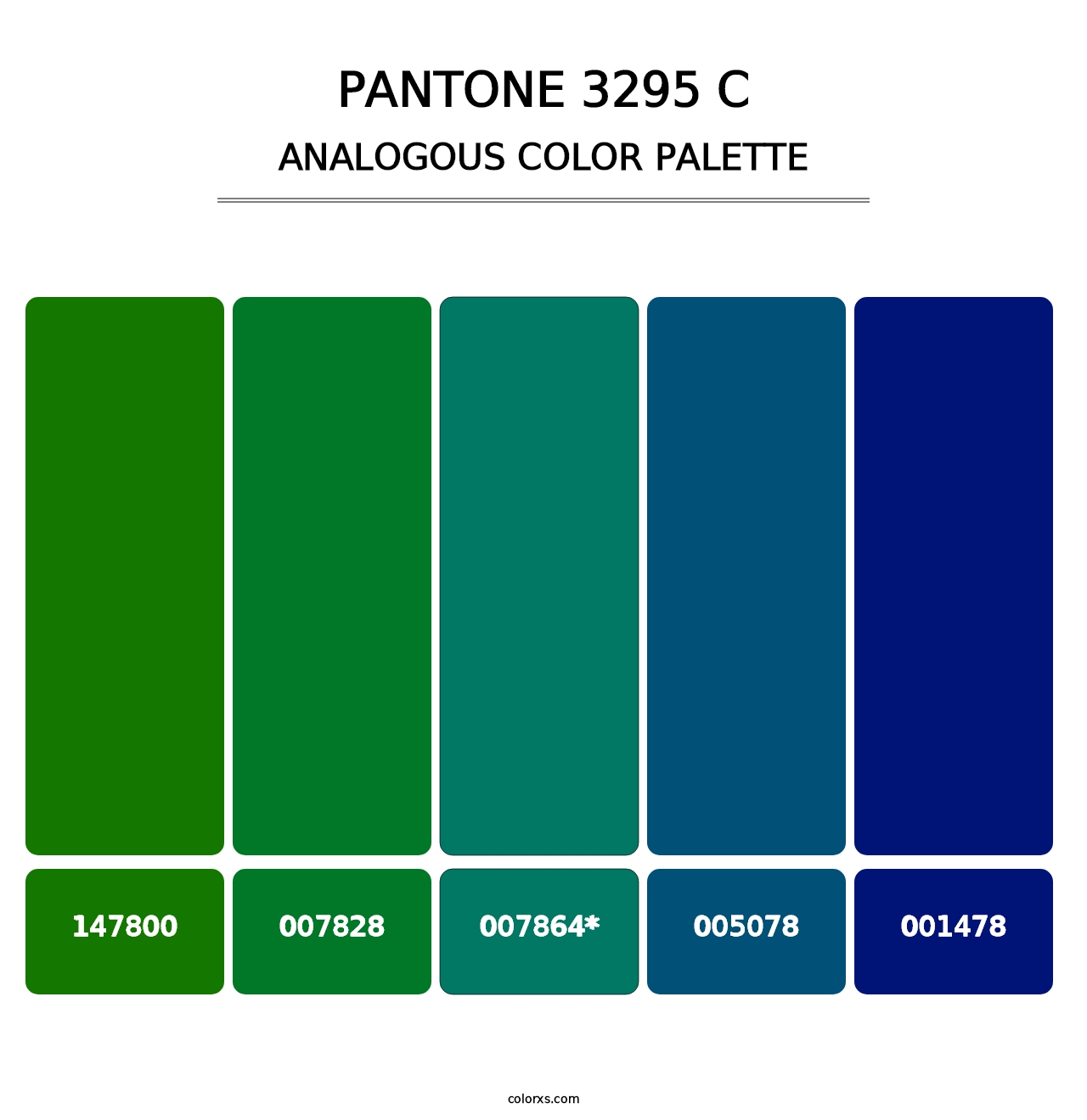 PANTONE 3295 C - Analogous Color Palette