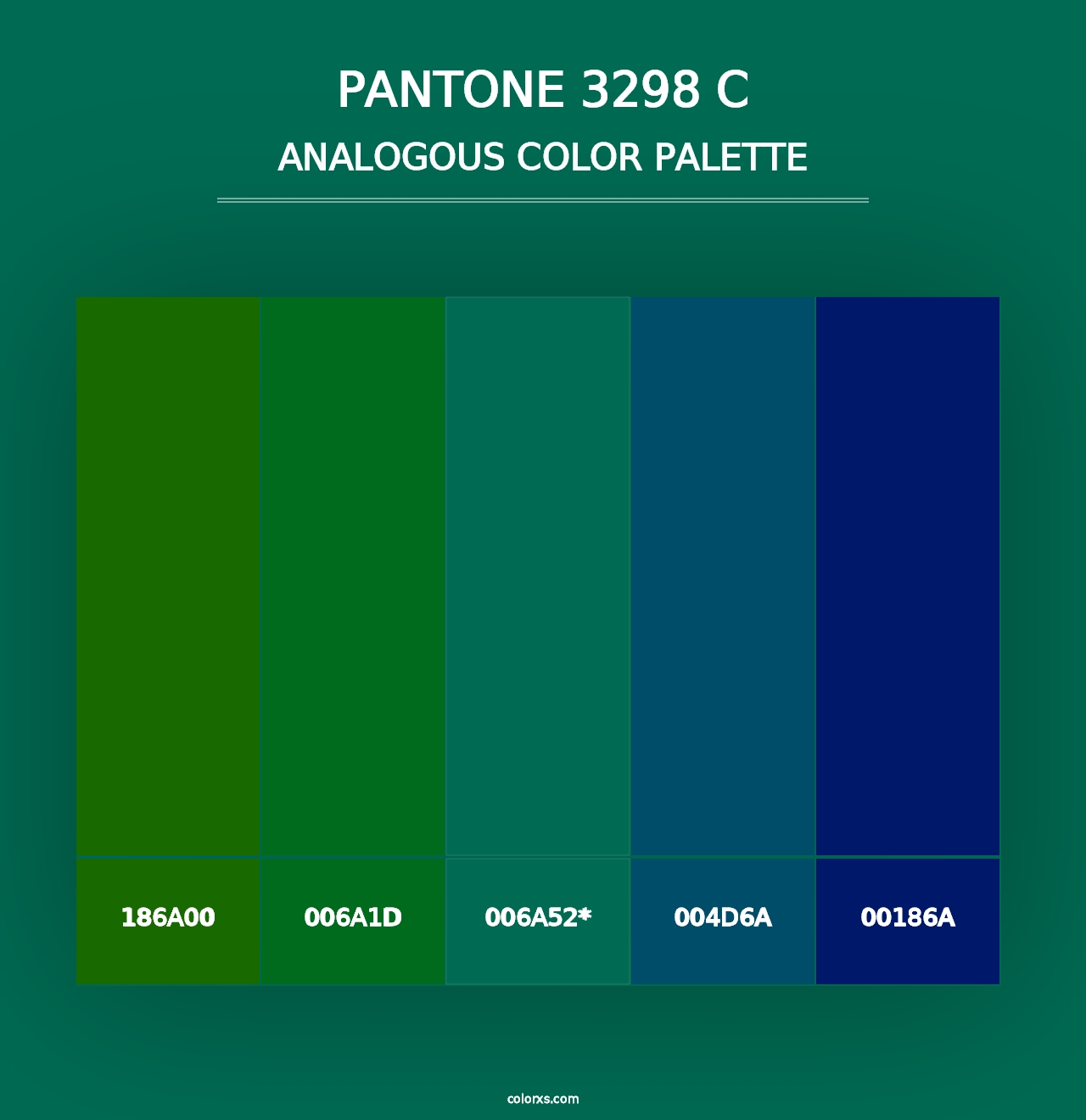 PANTONE 3298 C - Analogous Color Palette