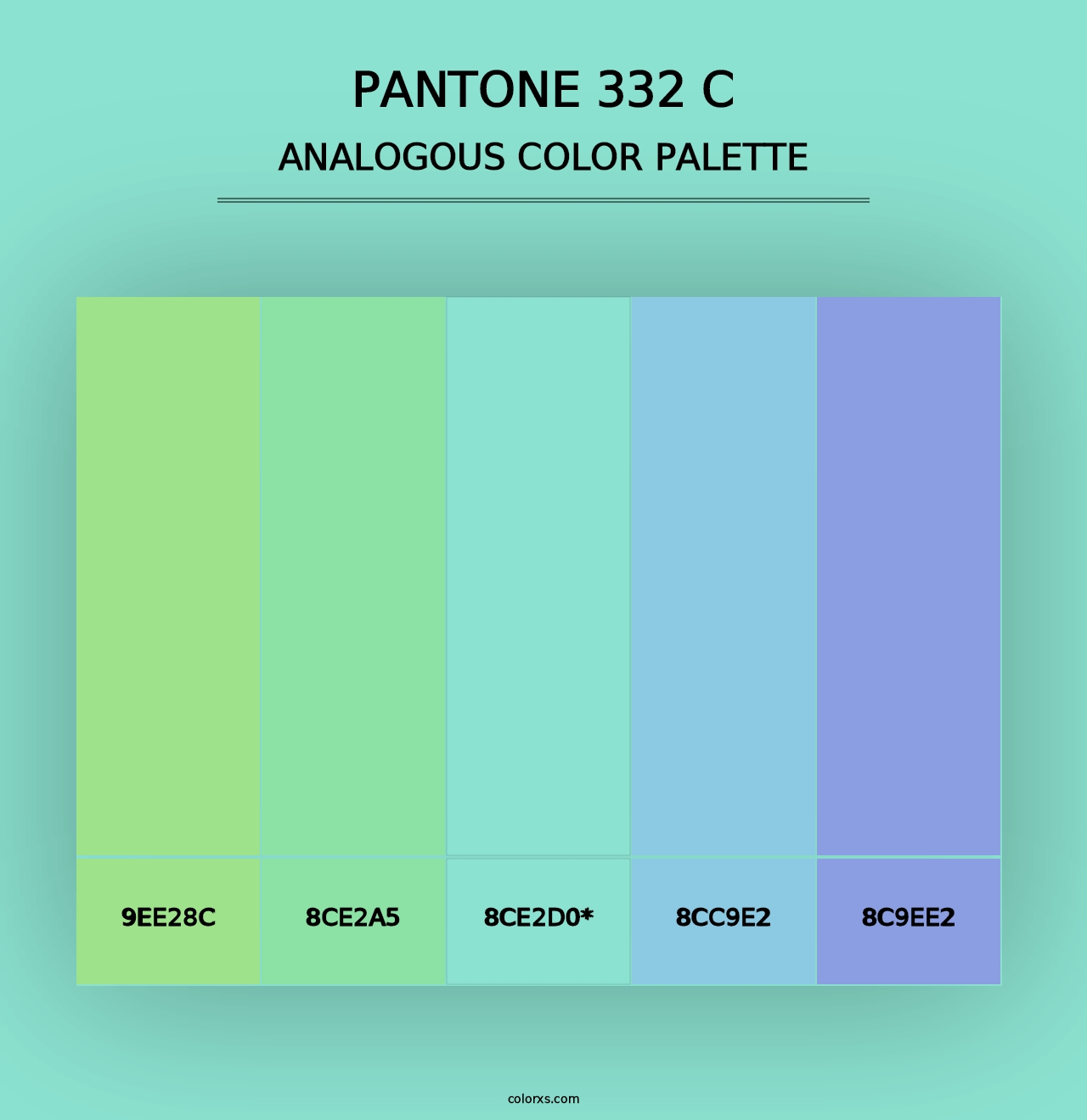 PANTONE 332 C - Analogous Color Palette