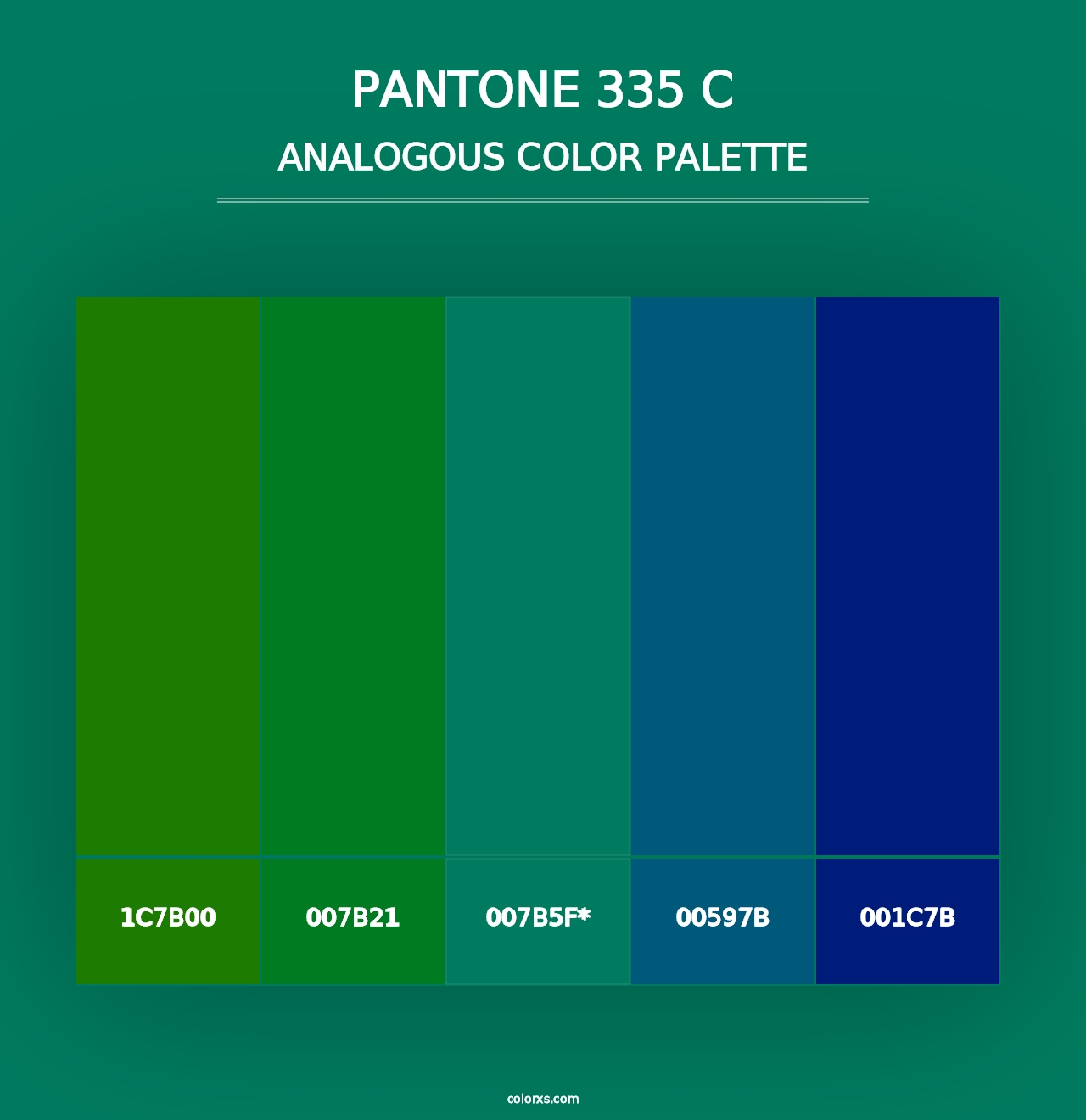 PANTONE 335 C - Analogous Color Palette