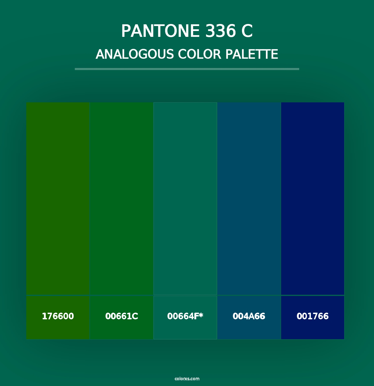 PANTONE 336 C - Analogous Color Palette