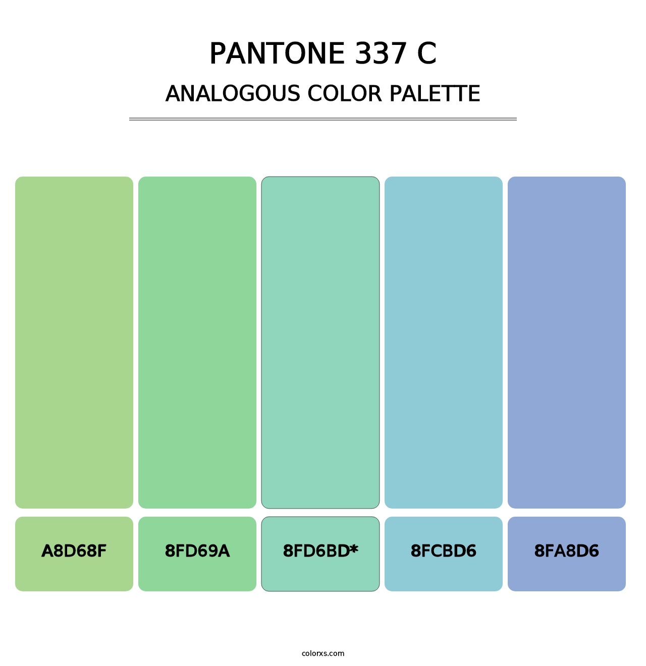 PANTONE 337 C - Analogous Color Palette