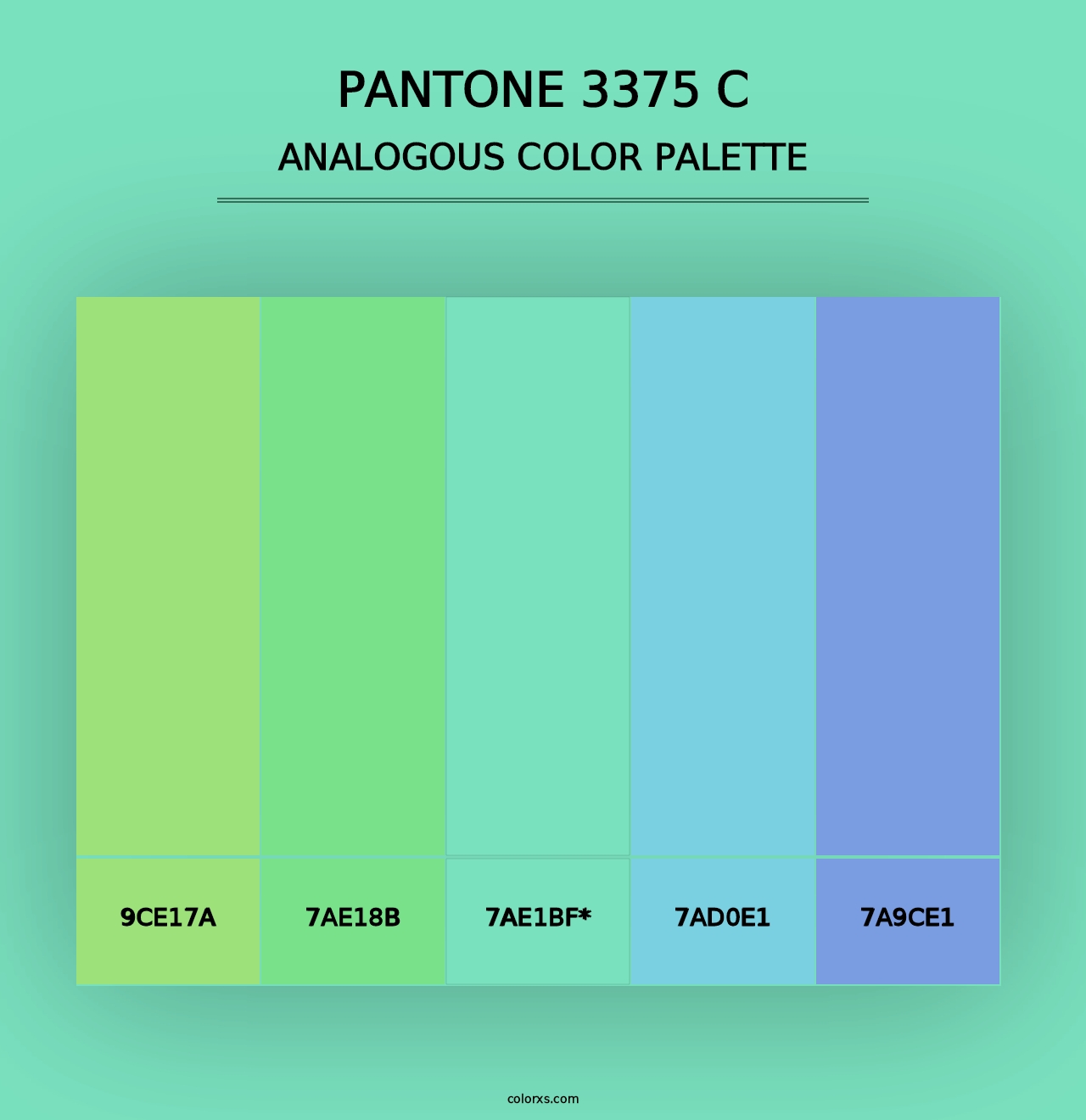 PANTONE 3375 C - Analogous Color Palette