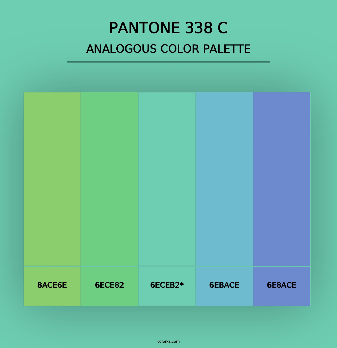 PANTONE 338 C - Analogous Color Palette