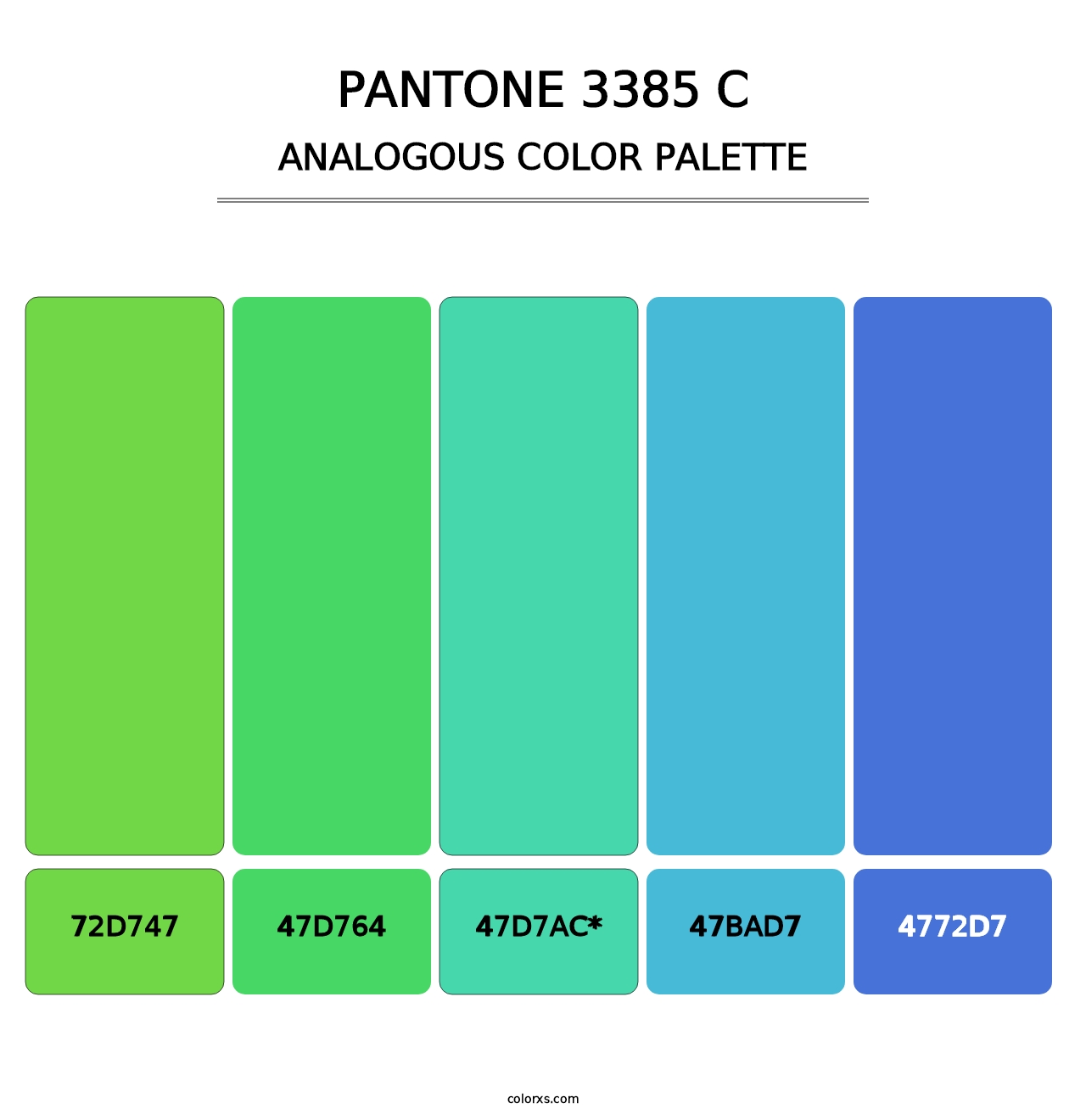 PANTONE 3385 C - Analogous Color Palette