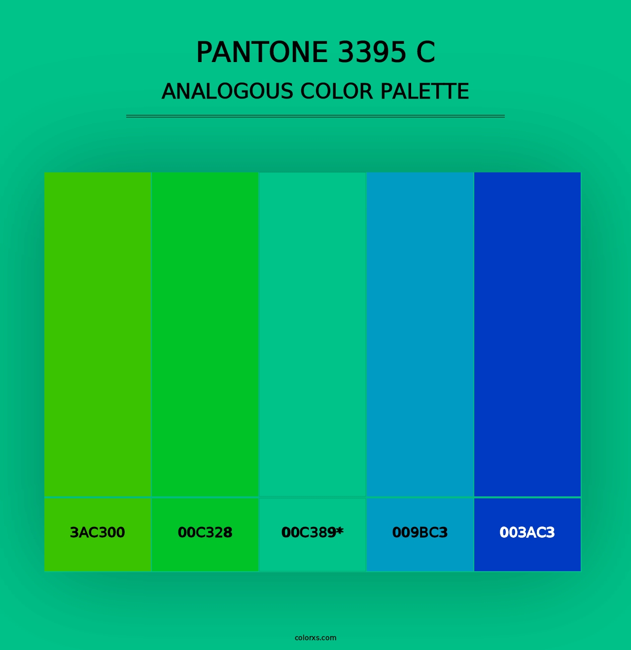 PANTONE 3395 C - Analogous Color Palette