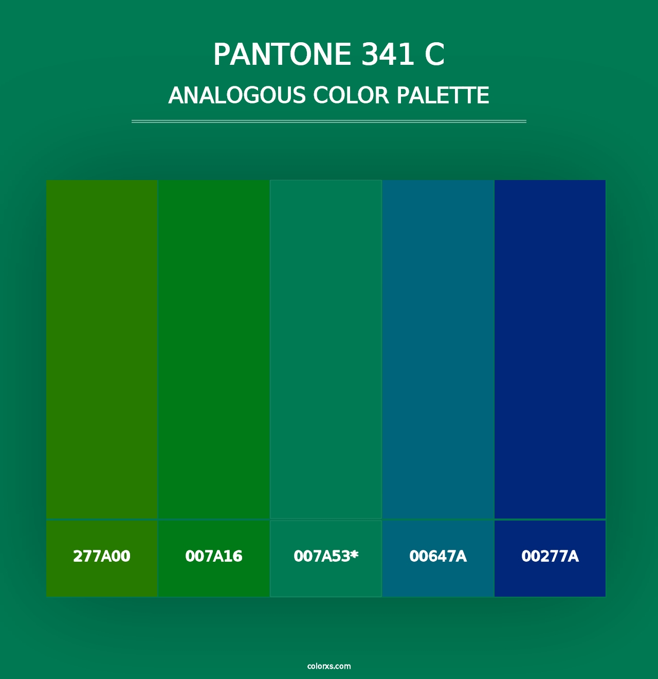 PANTONE 341 C - Analogous Color Palette