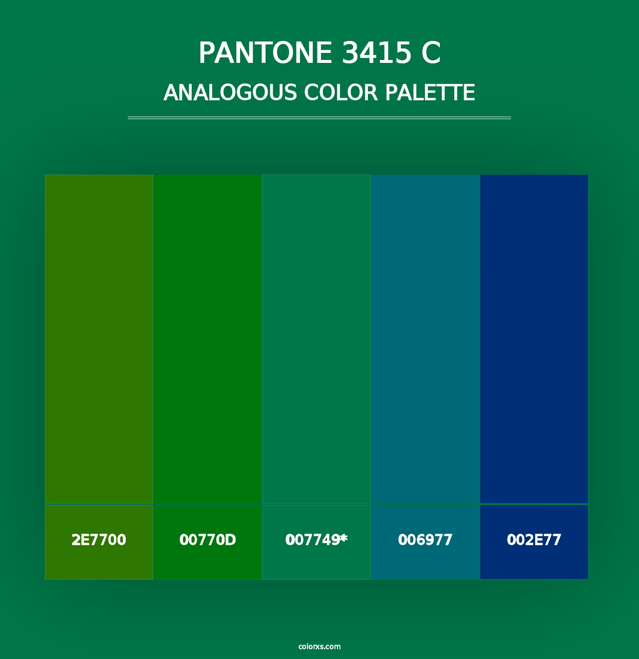 PANTONE 3415 C - Analogous Color Palette