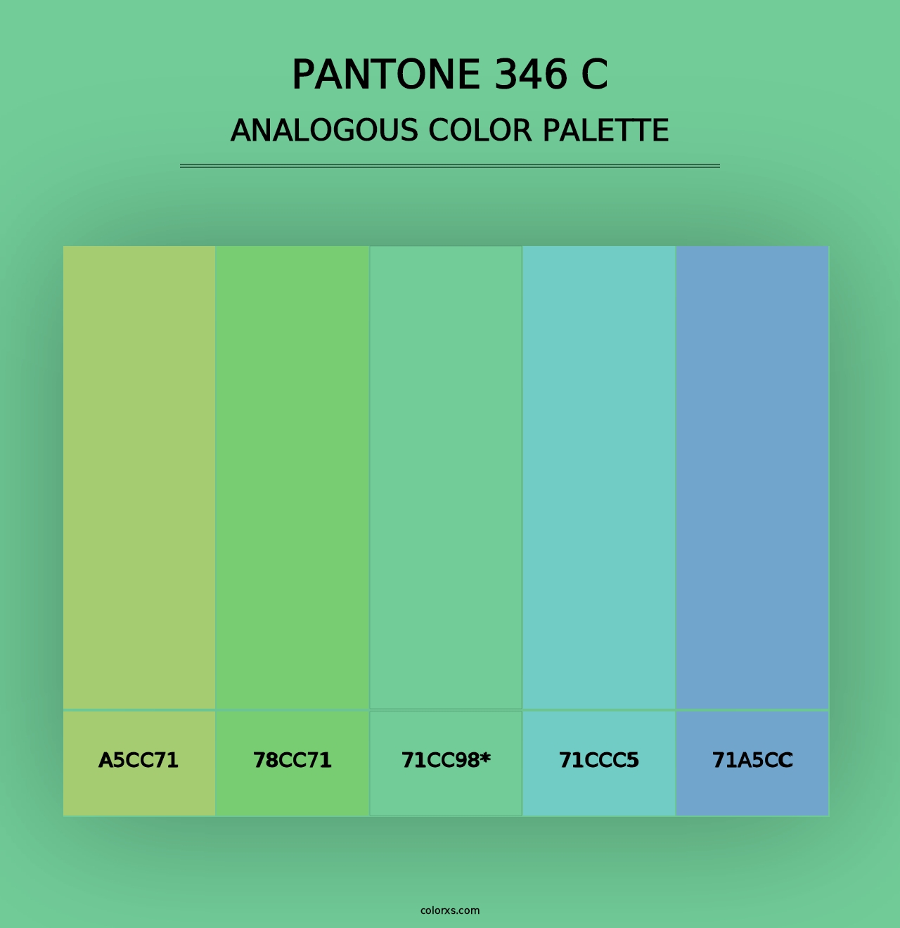 PANTONE 346 C - Analogous Color Palette