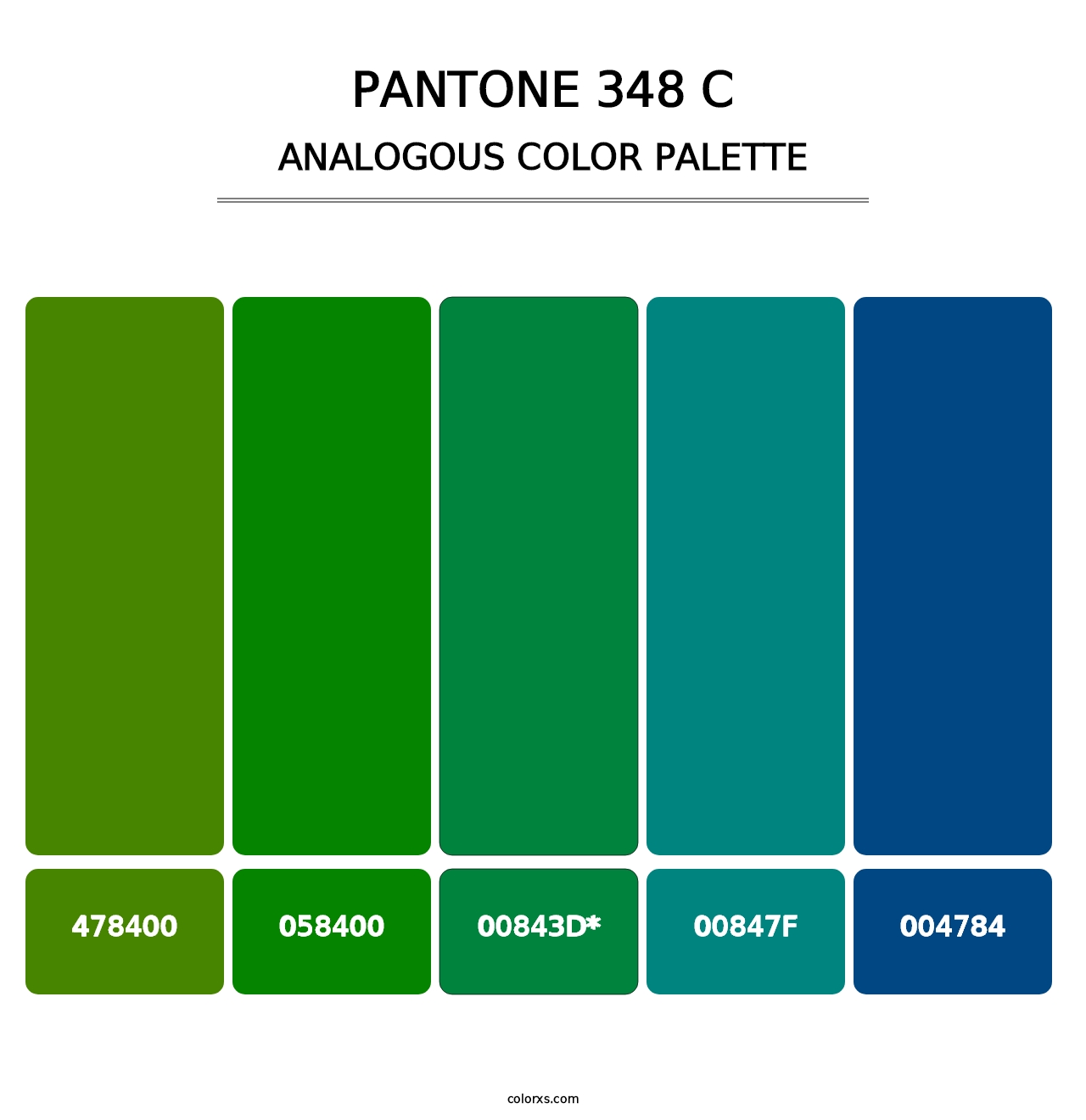 PANTONE 348 C - Analogous Color Palette