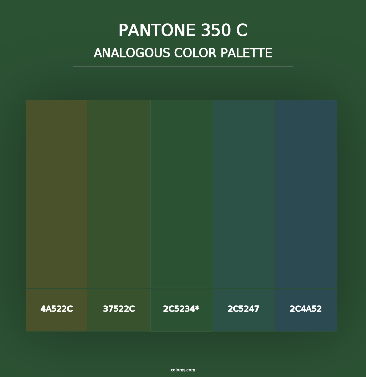 PANTONE 350 C - Analogous Color Palette