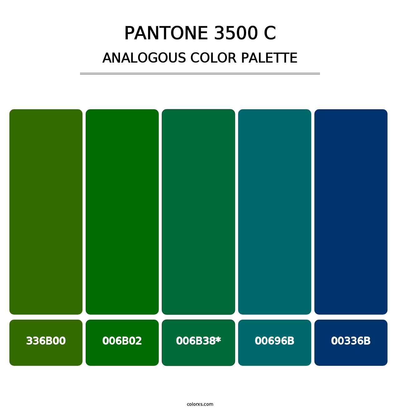 PANTONE 3500 C - Analogous Color Palette