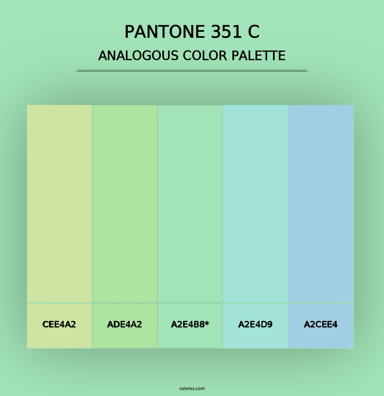 PANTONE 351 C - Analogous Color Palette