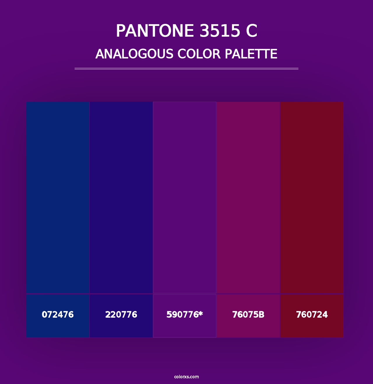 PANTONE 3515 C - Analogous Color Palette