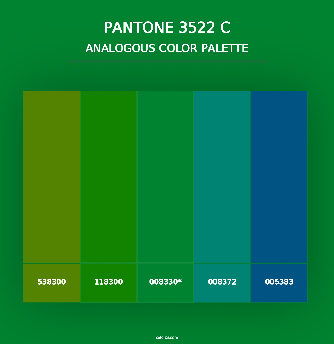 PANTONE 3522 C - Analogous Color Palette