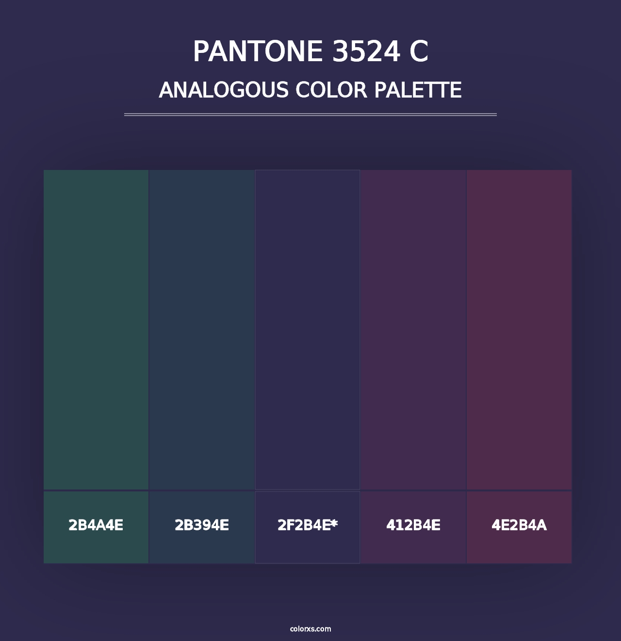 PANTONE 3524 C - Analogous Color Palette