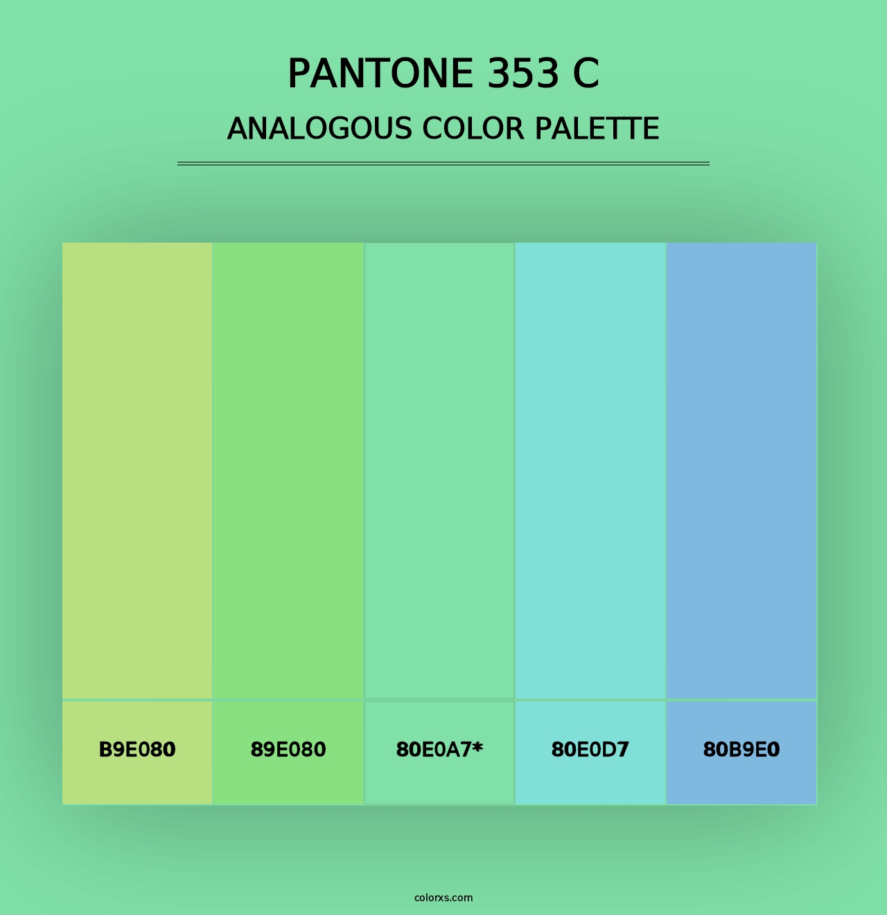 PANTONE 353 C - Analogous Color Palette