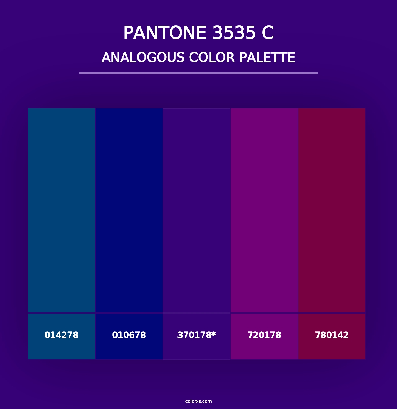 PANTONE 3535 C - Analogous Color Palette