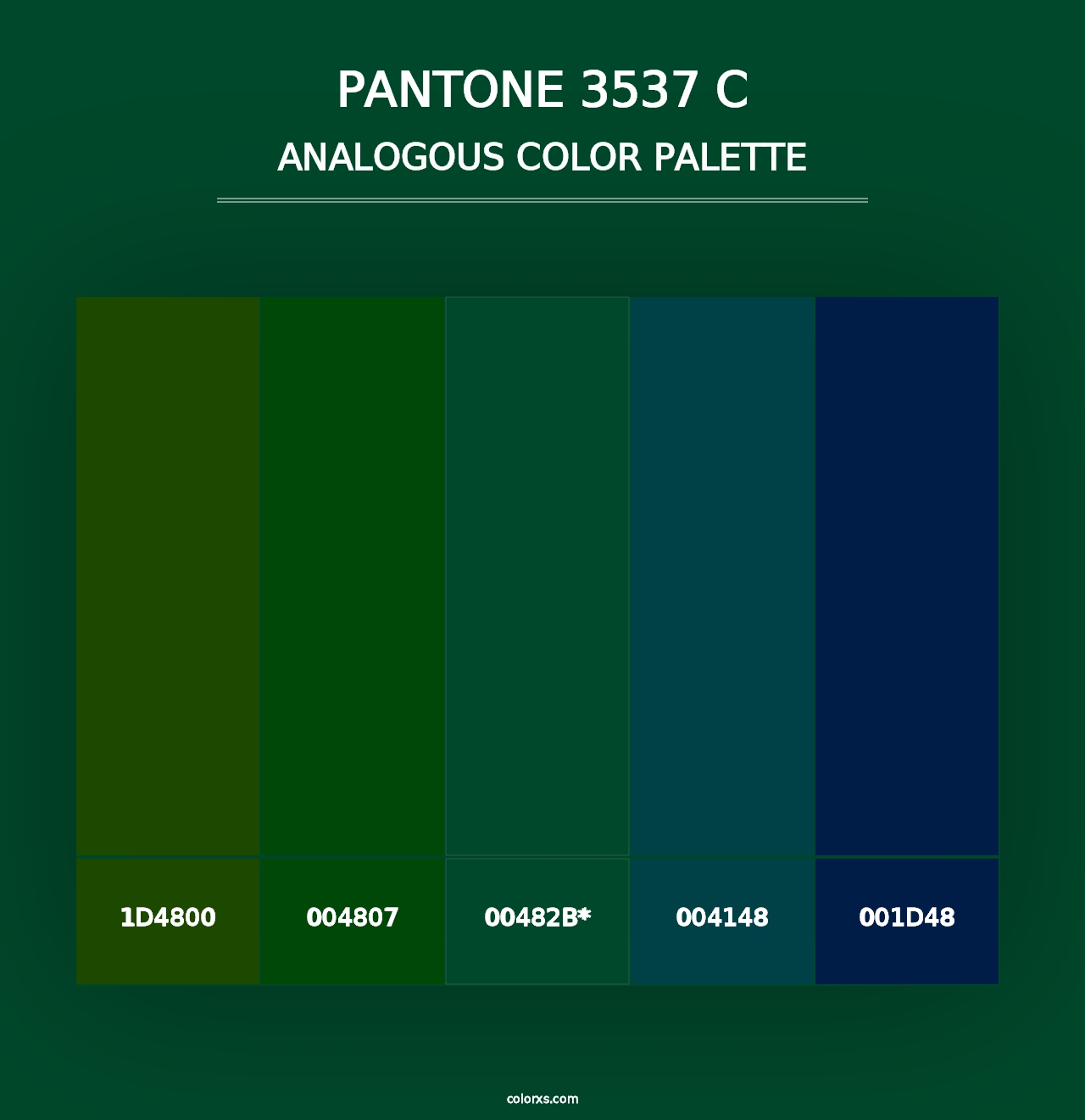 PANTONE 3537 C - Analogous Color Palette