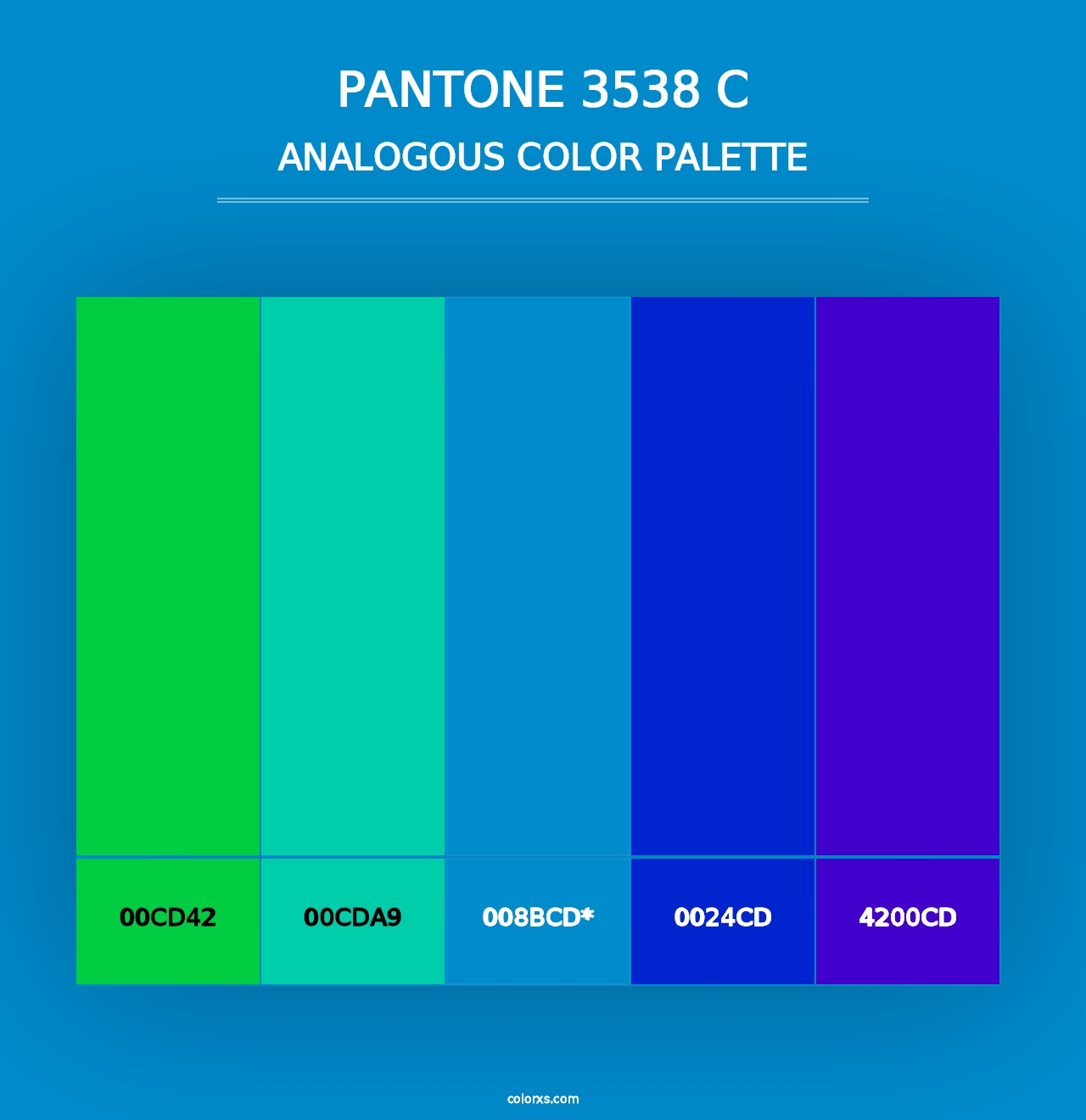 PANTONE 3538 C - Analogous Color Palette