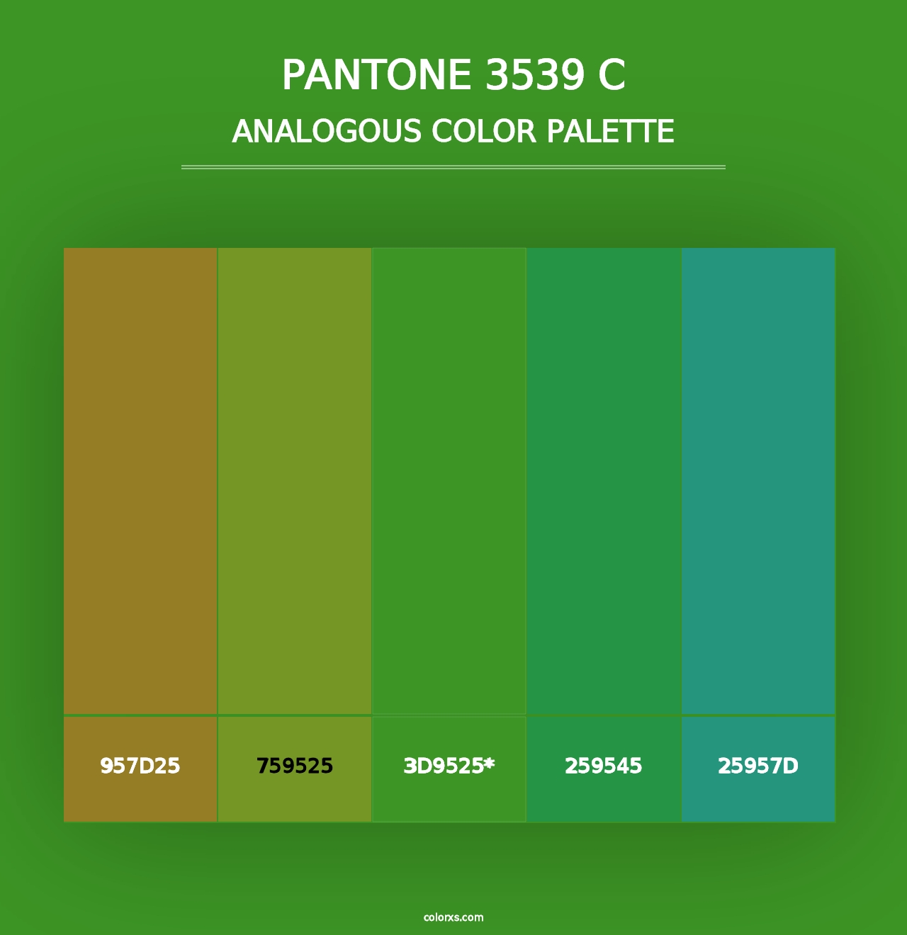 PANTONE 3539 C - Analogous Color Palette