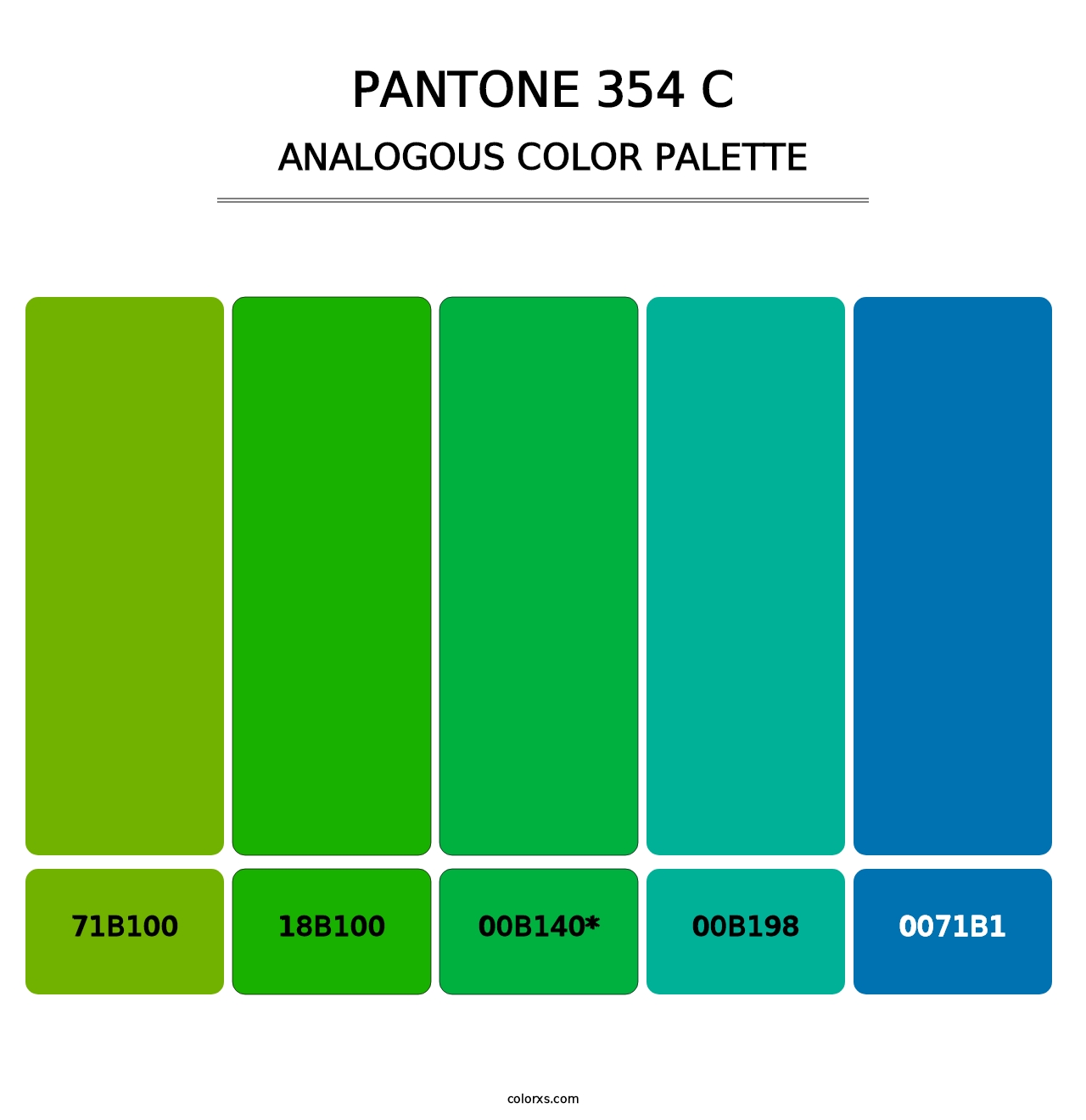 PANTONE 354 C - Analogous Color Palette