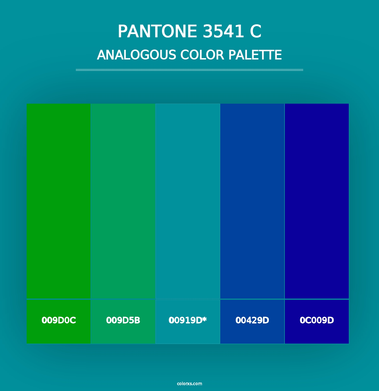 PANTONE 3541 C - Analogous Color Palette