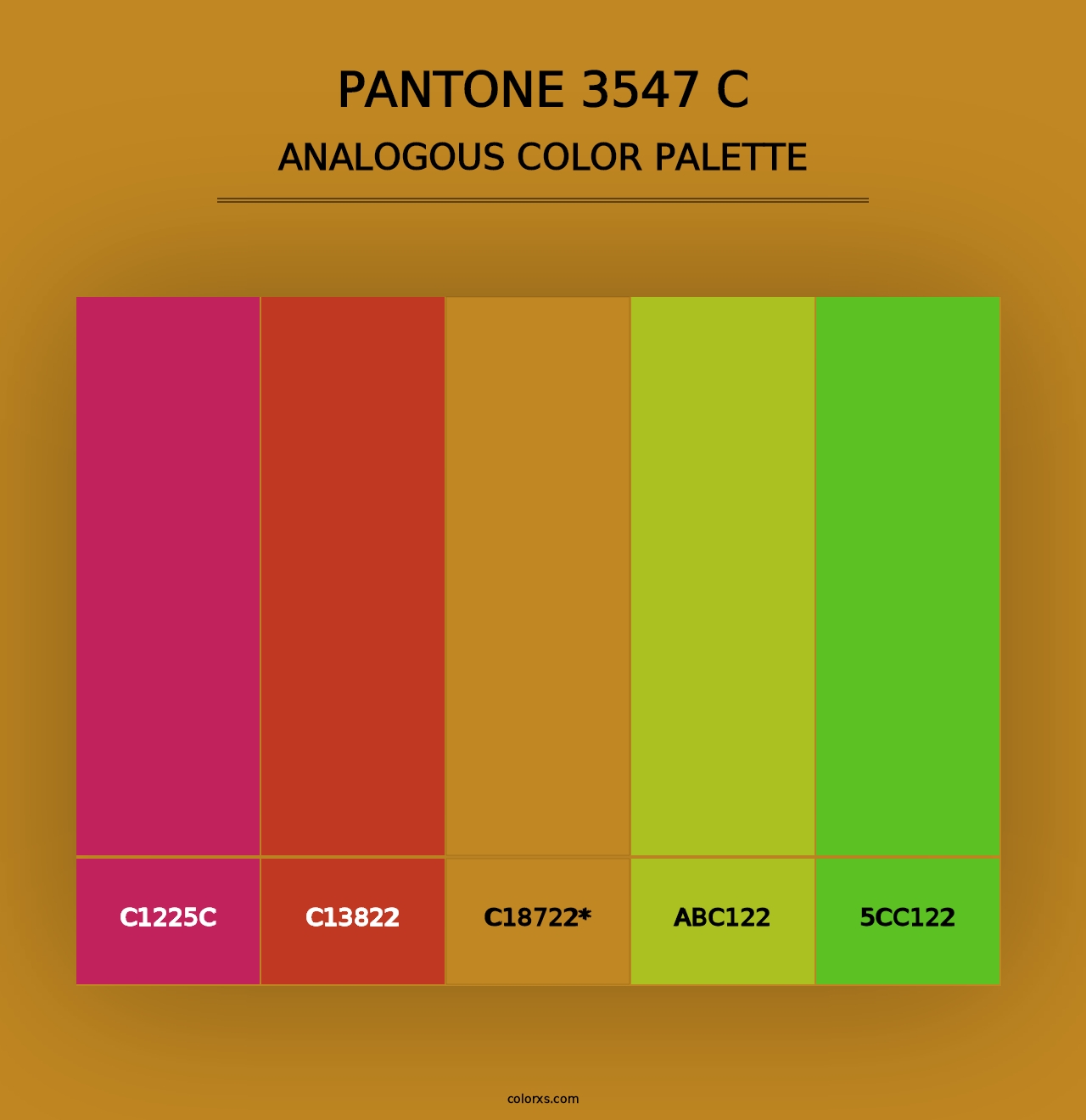 PANTONE 3547 C - Analogous Color Palette