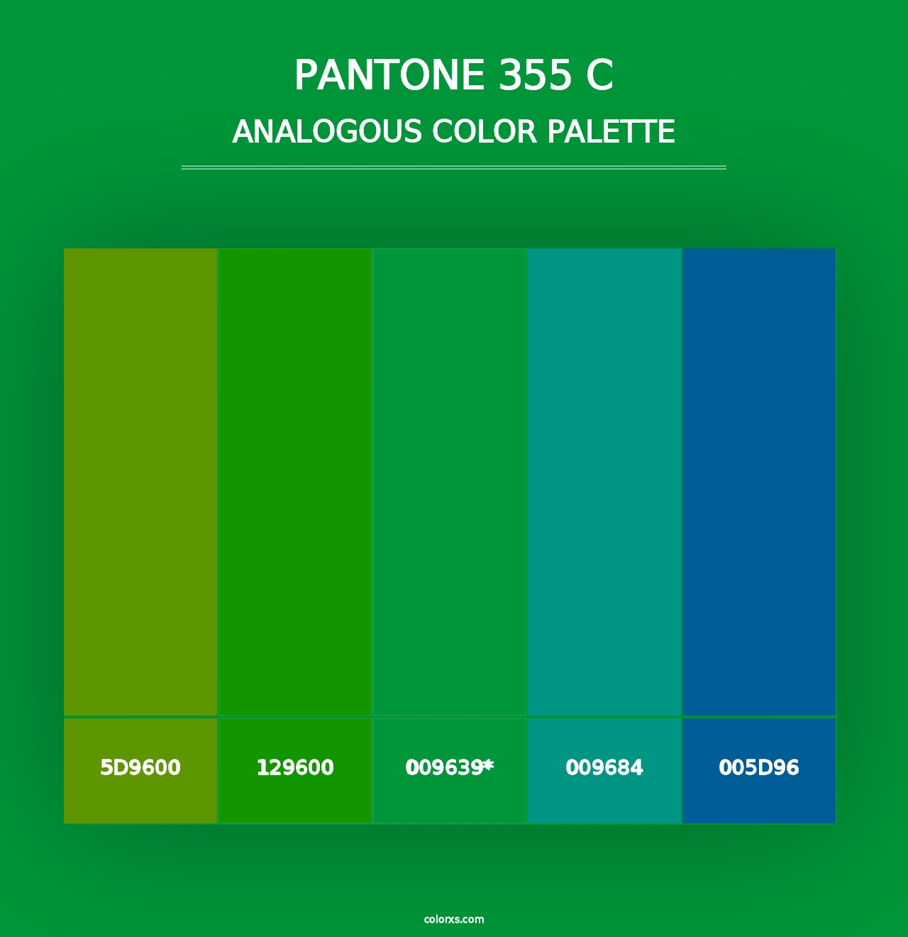 PANTONE 355 C - Analogous Color Palette