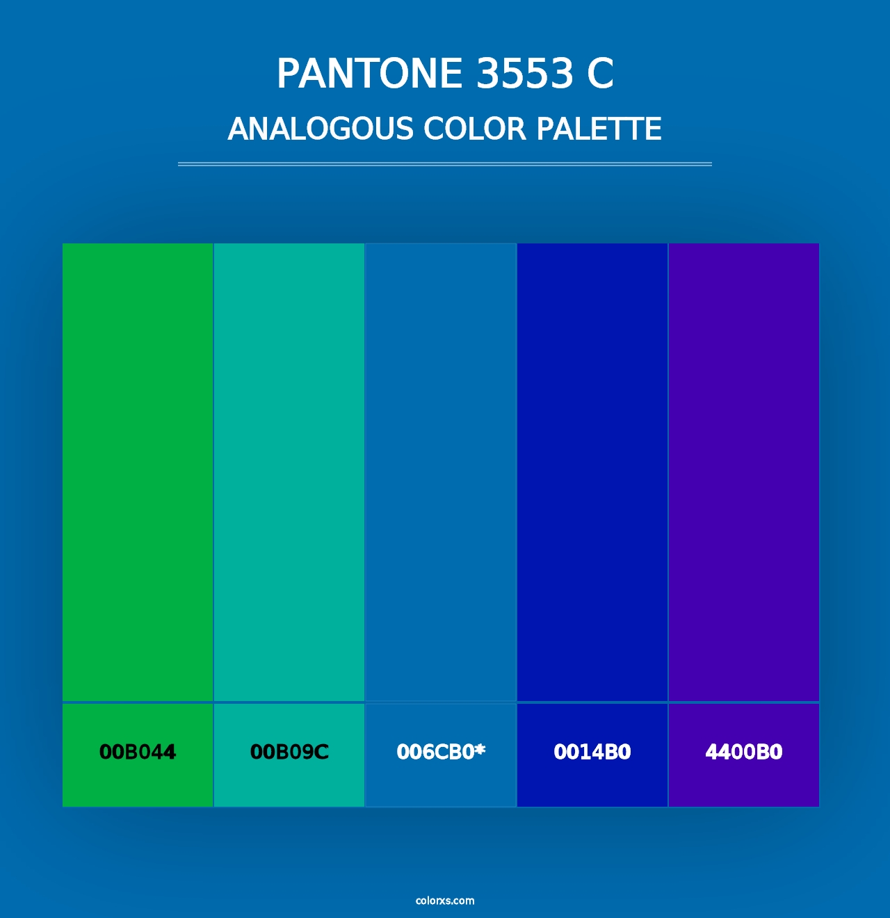 PANTONE 3553 C - Analogous Color Palette