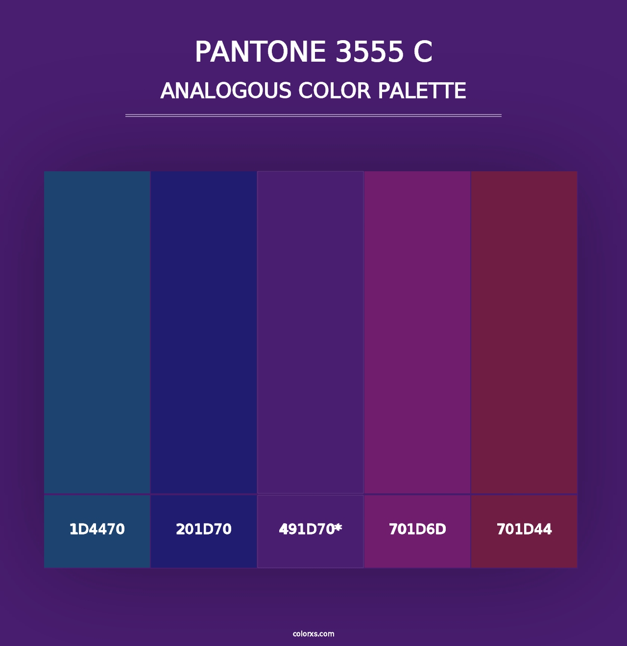 PANTONE 3555 C - Analogous Color Palette