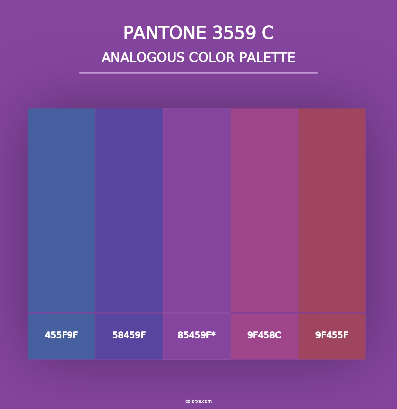 PANTONE 3559 C - Analogous Color Palette