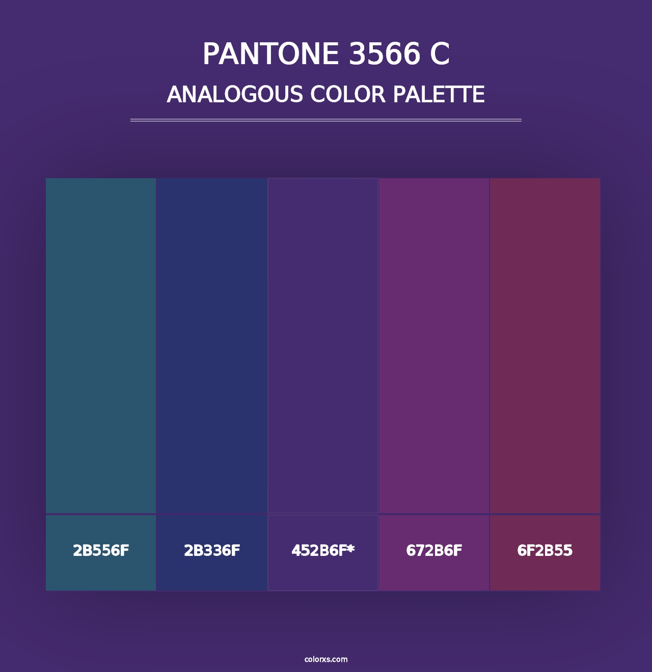 PANTONE 3566 C - Analogous Color Palette