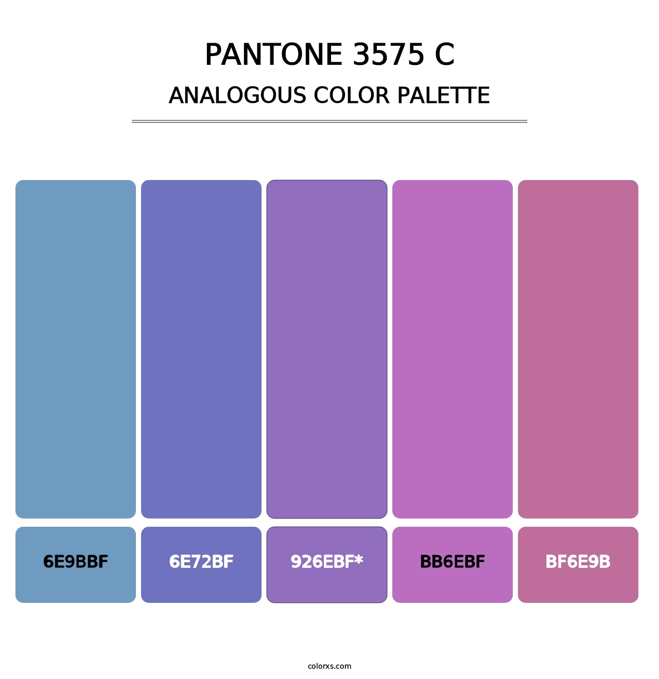 PANTONE 3575 C - Analogous Color Palette