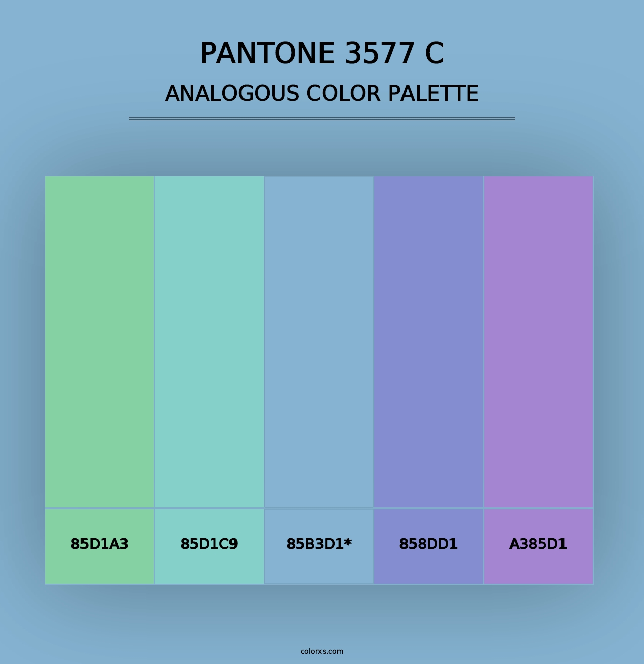 PANTONE 3577 C - Analogous Color Palette