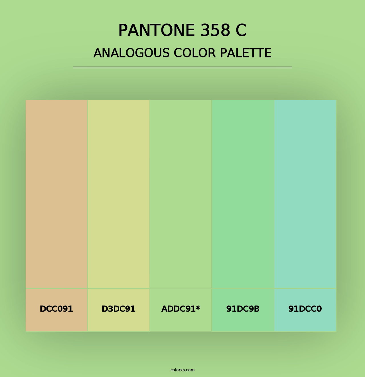 PANTONE 358 C - Analogous Color Palette