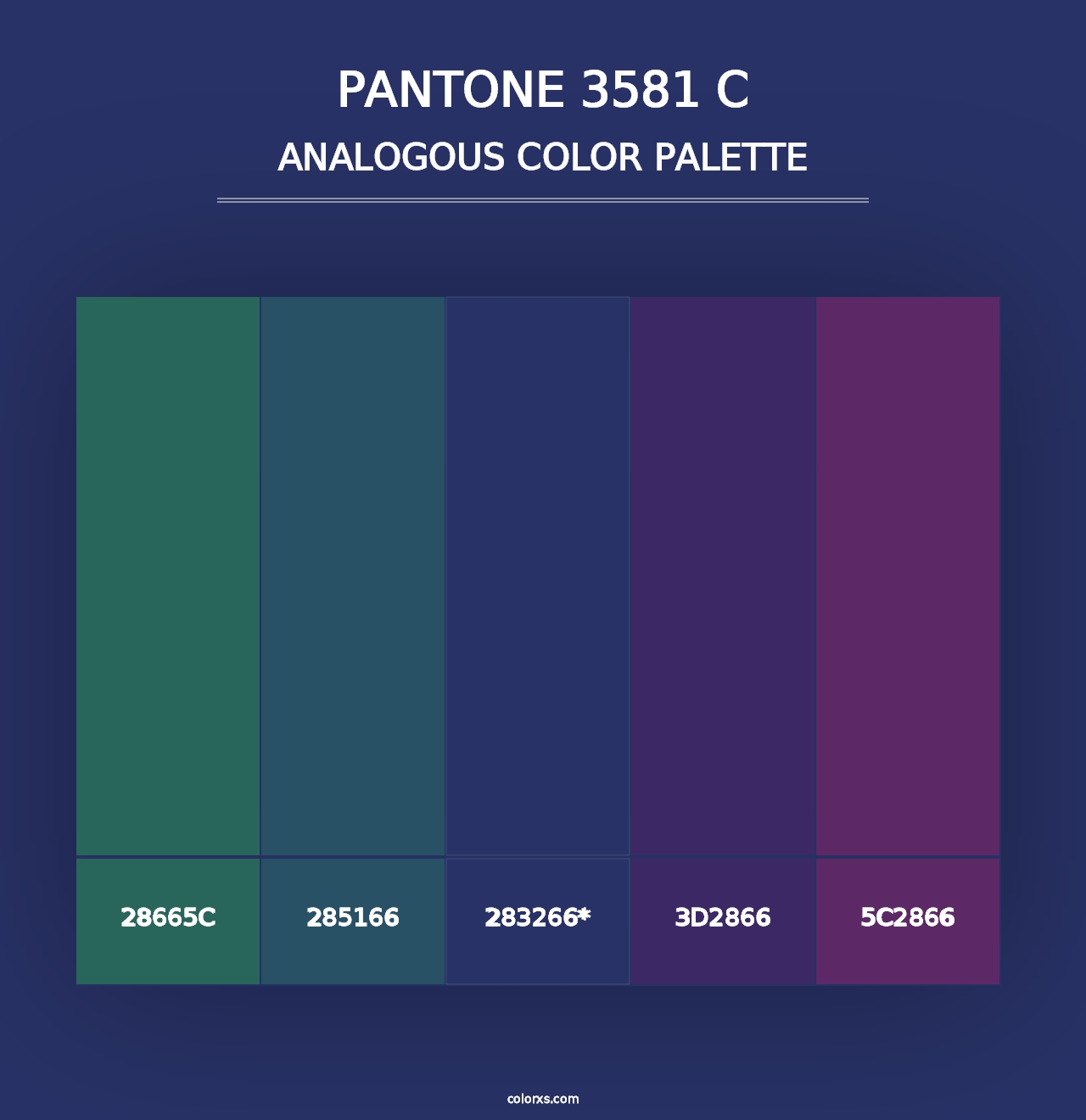 PANTONE 3581 C - Analogous Color Palette