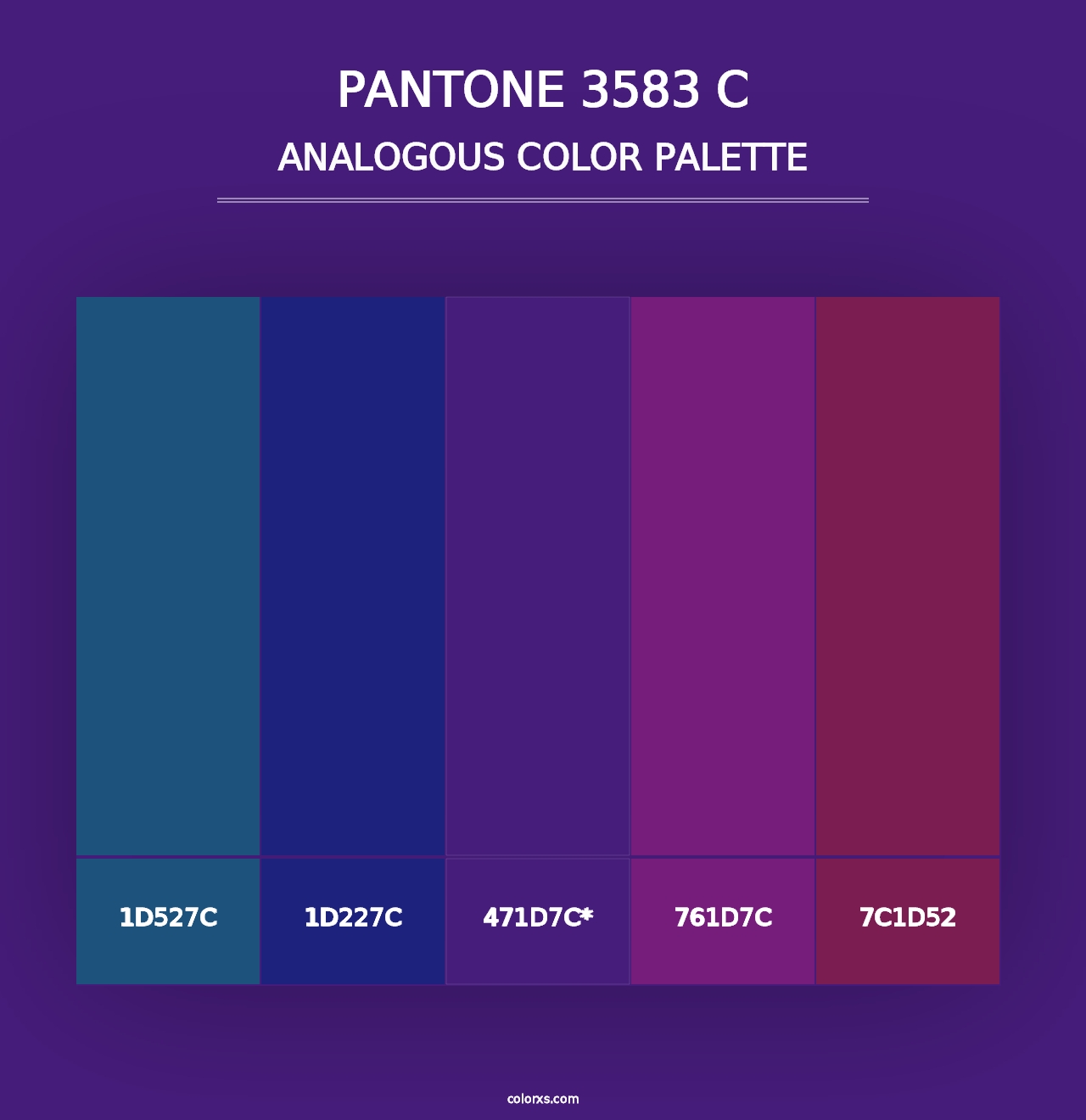 PANTONE 3583 C - Analogous Color Palette